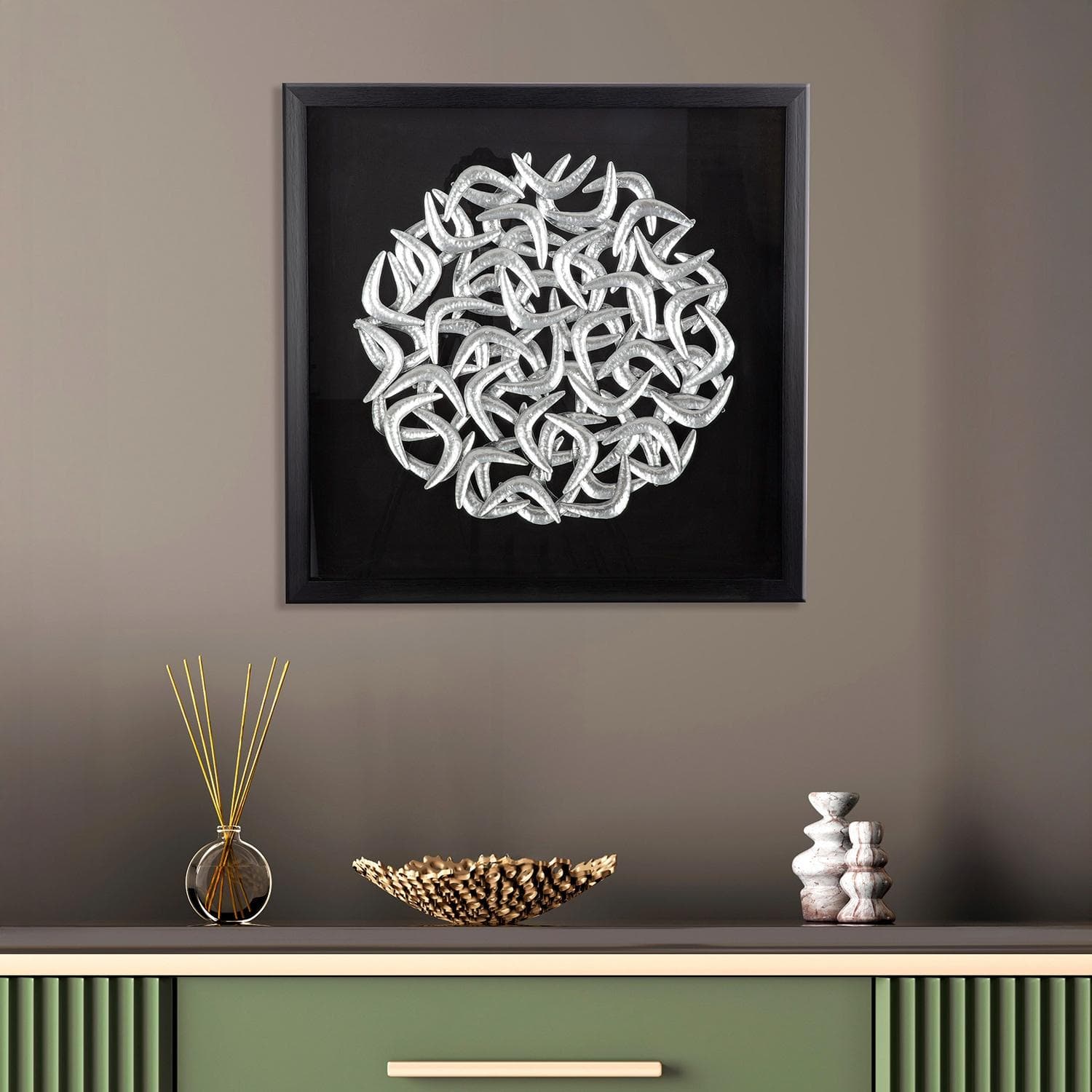 Bild mit Rahmen CASABLANCA BY GILDE "Bild quadratisch Salerno schwarz"