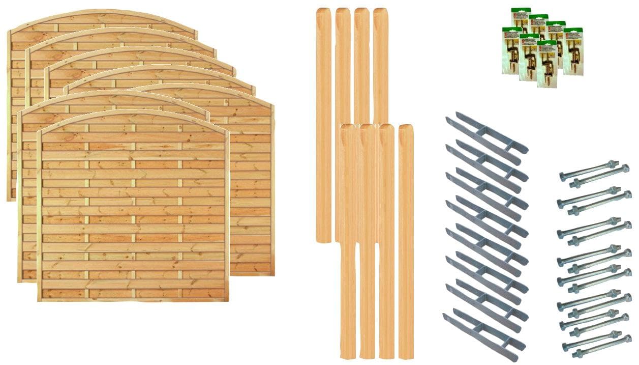 Madison 5 Dichtzaun aus Massivholz und Stahl