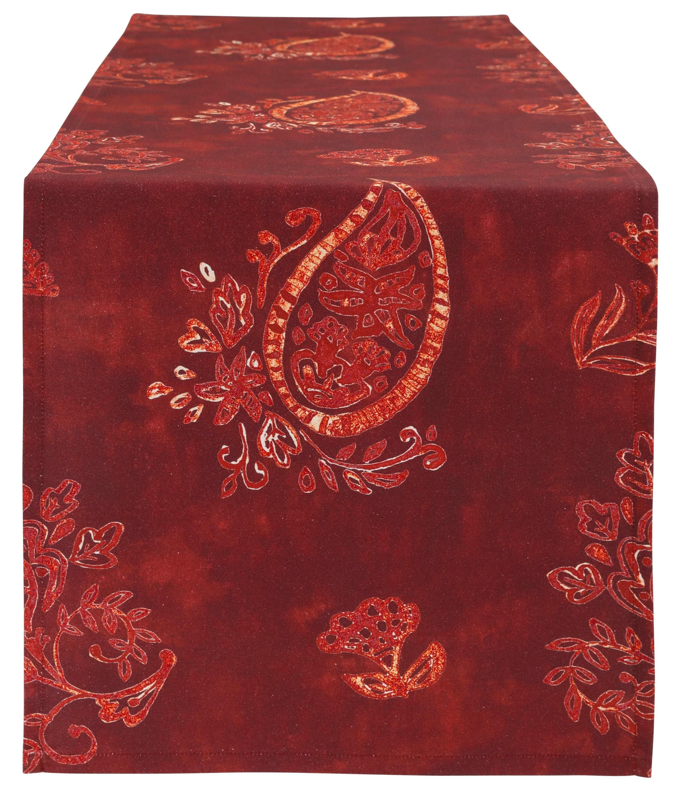 CASATEX Tischläufer Orient Bordeaux 140x40 cm Baumwolle