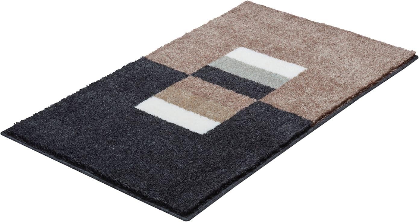 Grund Badematte Taupe Modern Grafik-Dessin Rutschhemmend