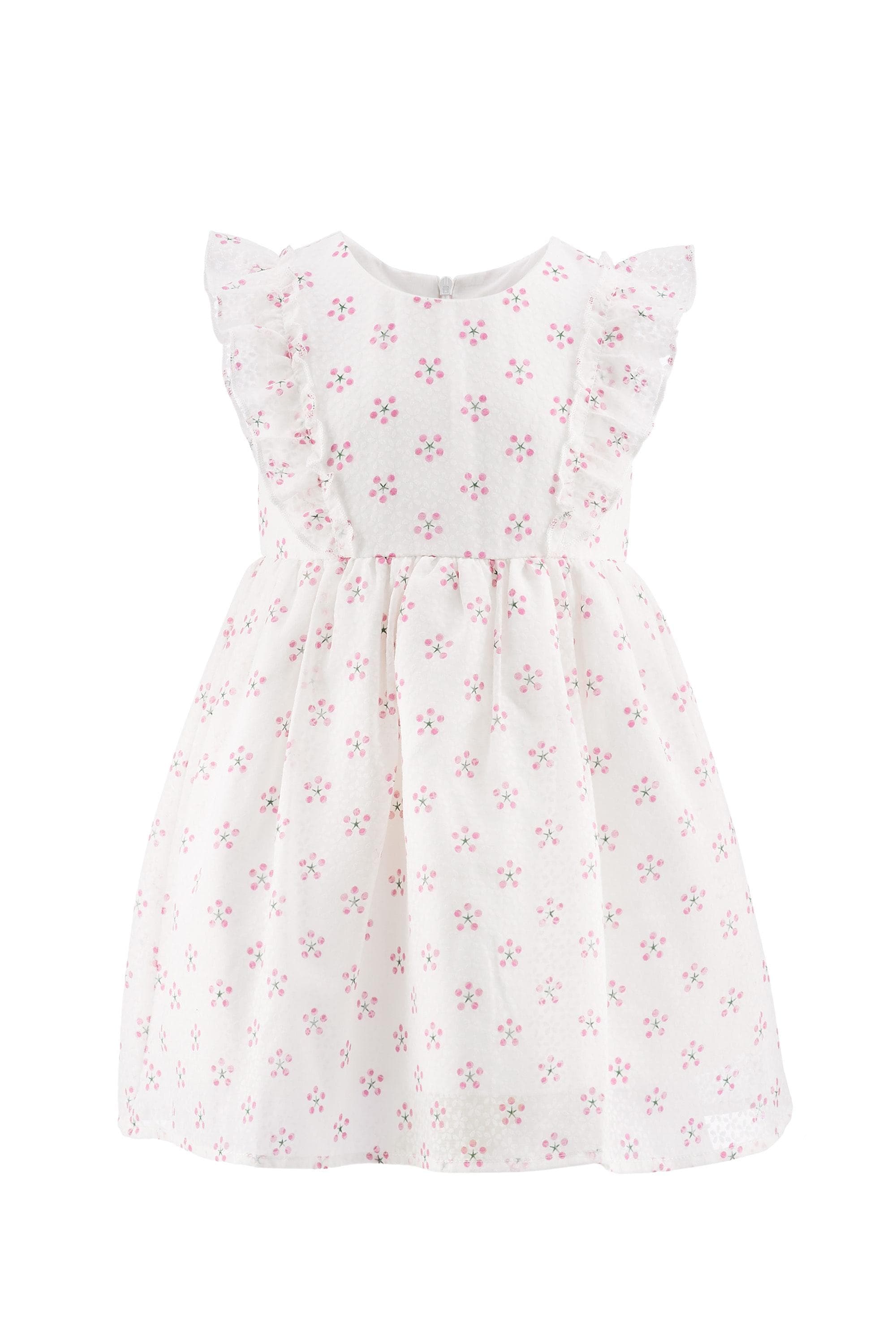 happy girls Sommerkleid Mädchen pink Tupfendruck Baumwolle