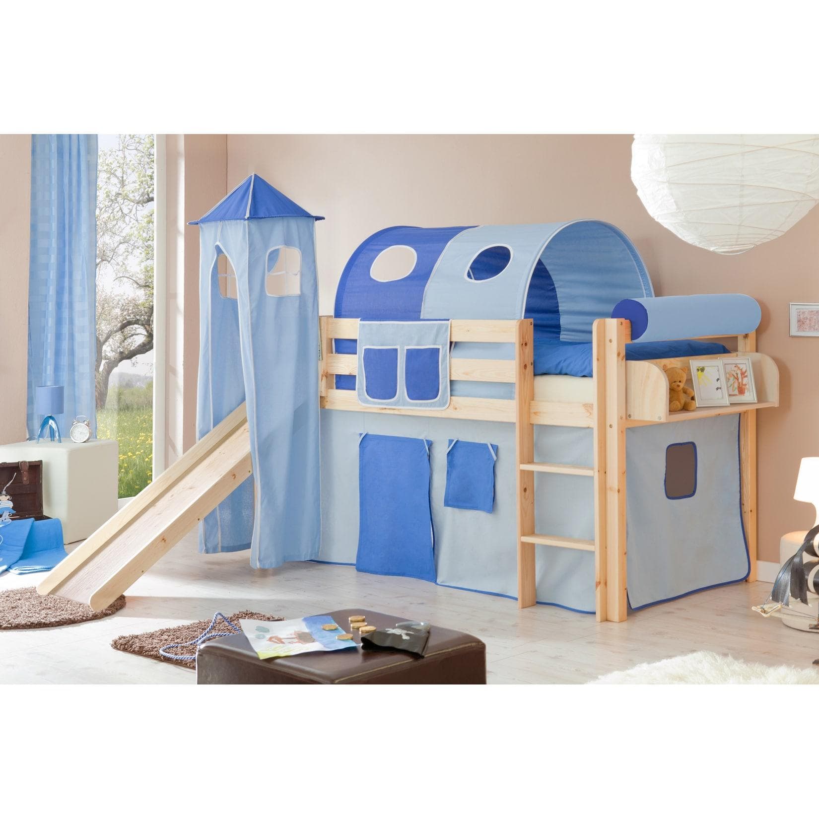 Klassisches Rutschbett aus Kiefernholz