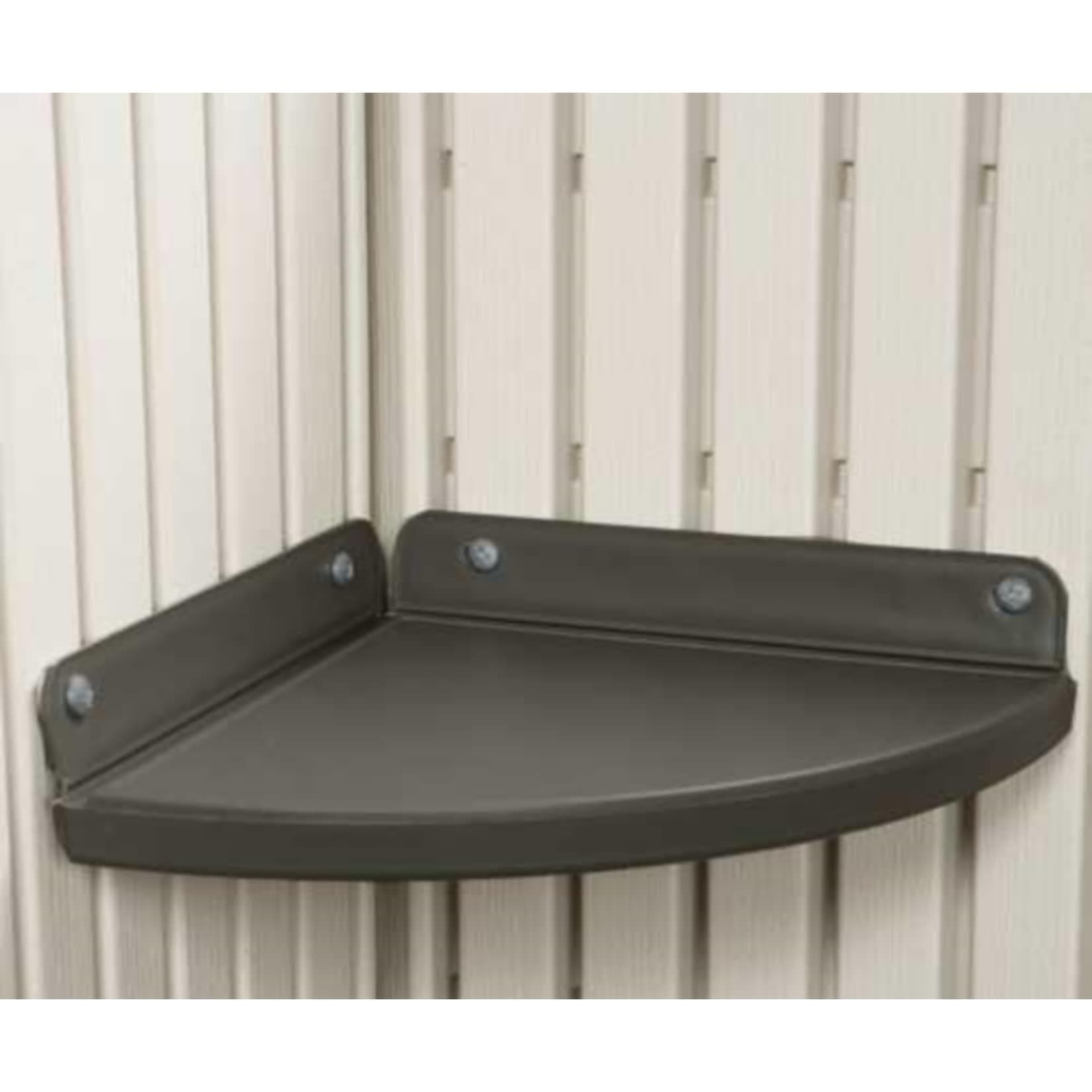 Lifetime Eckregal 2er-Set Grau Kunststoff Wandmontage