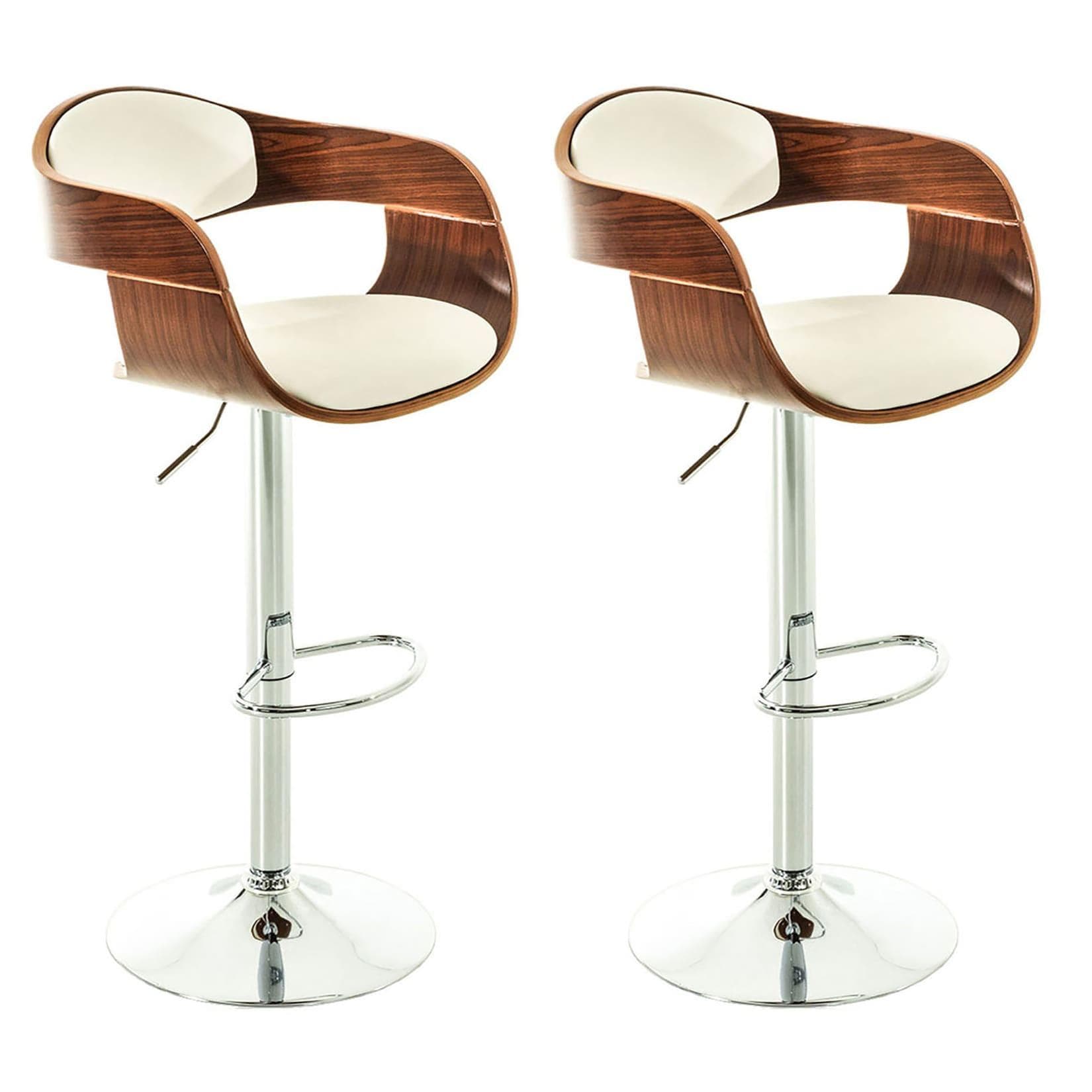 CLP 2er Set Barhocker Kingston Höhenverstellbar Kunstleder Metall