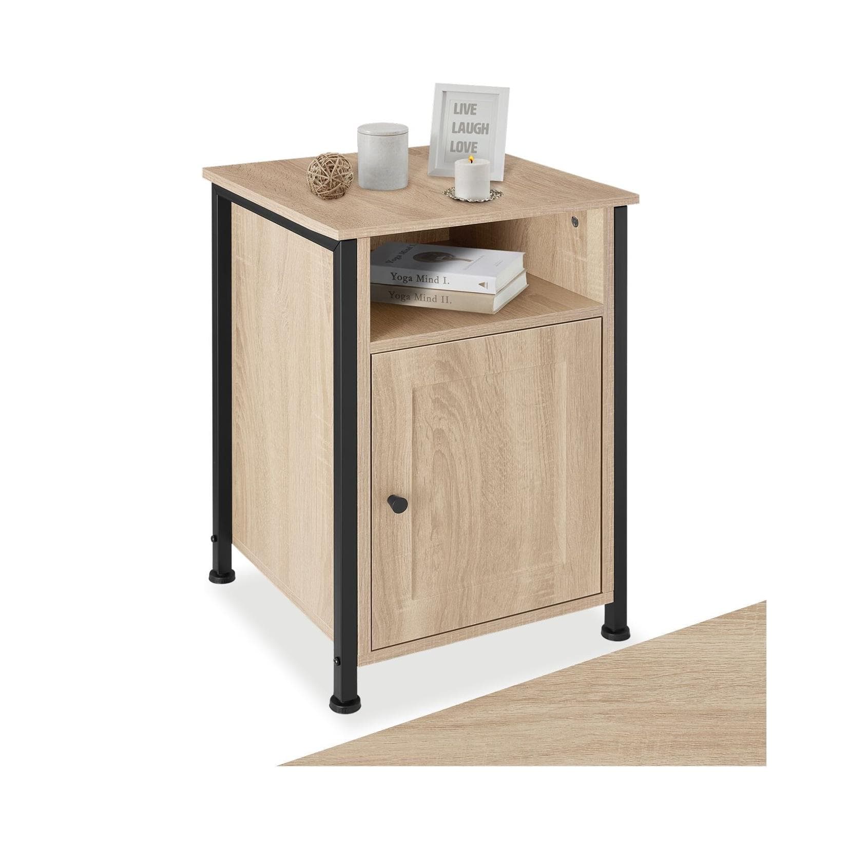 TecTake Nachttisch Industrial Style Ablage