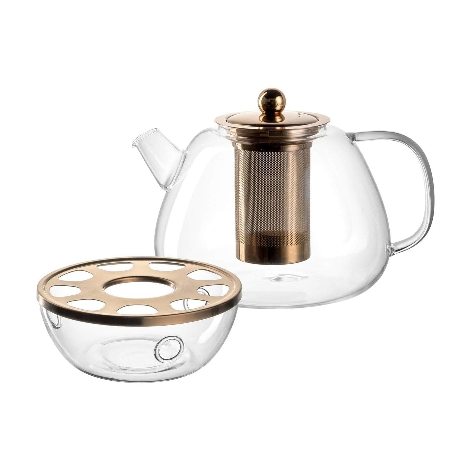 Leonardo Teekanne mit Stövchen Tè Per Te 1,5 Liter Glas