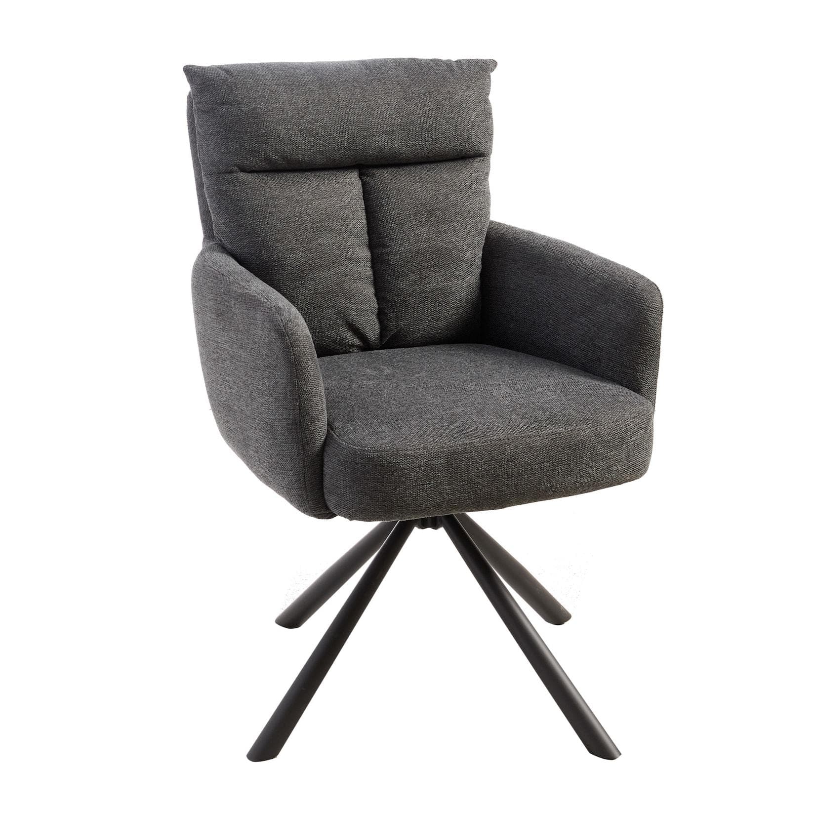 riess-ambiente Polsterstuhl BIG GEORGE Grau Drehstuhl mit Armlehnen