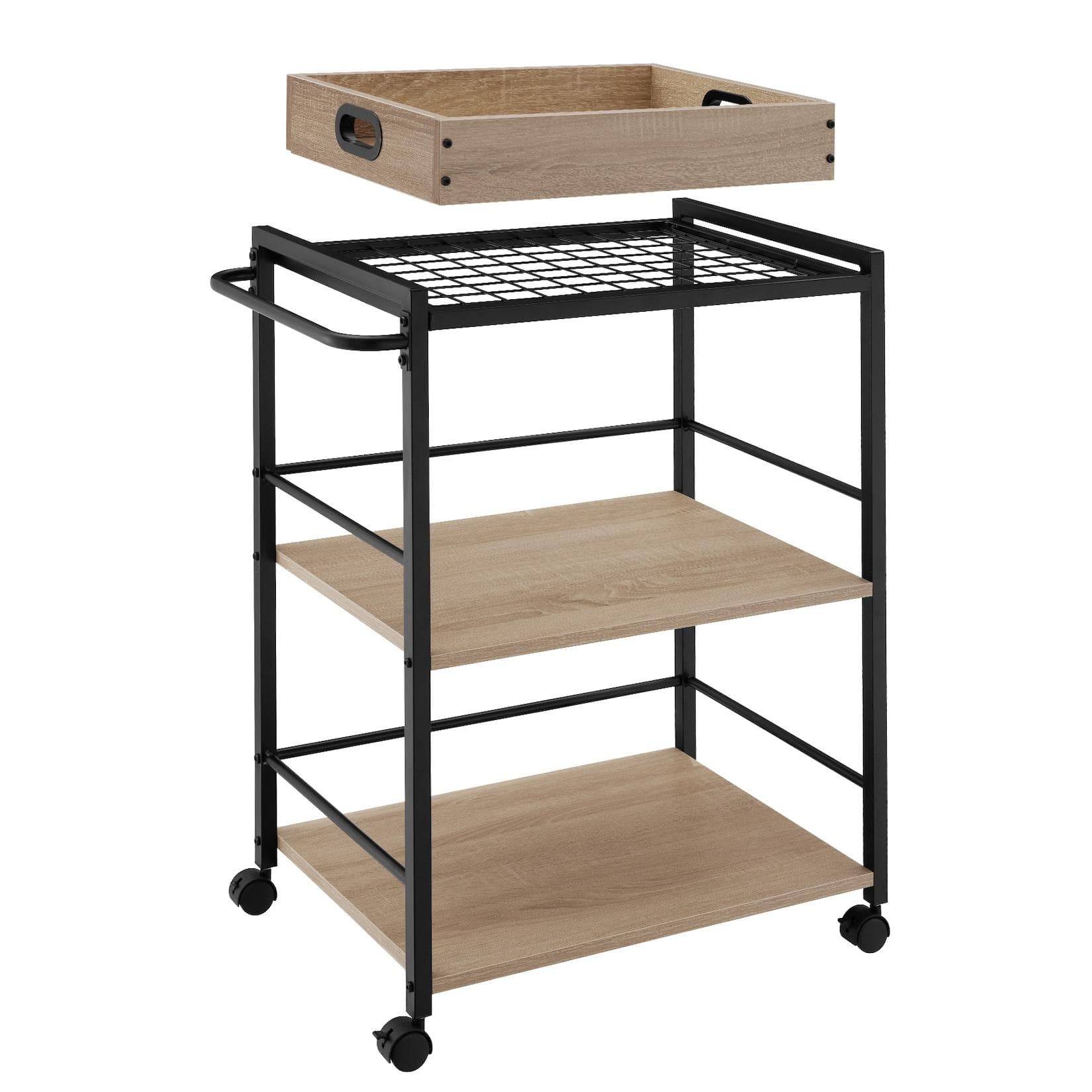 tectake® Servierwagen Industrial Style 3 Ebenen