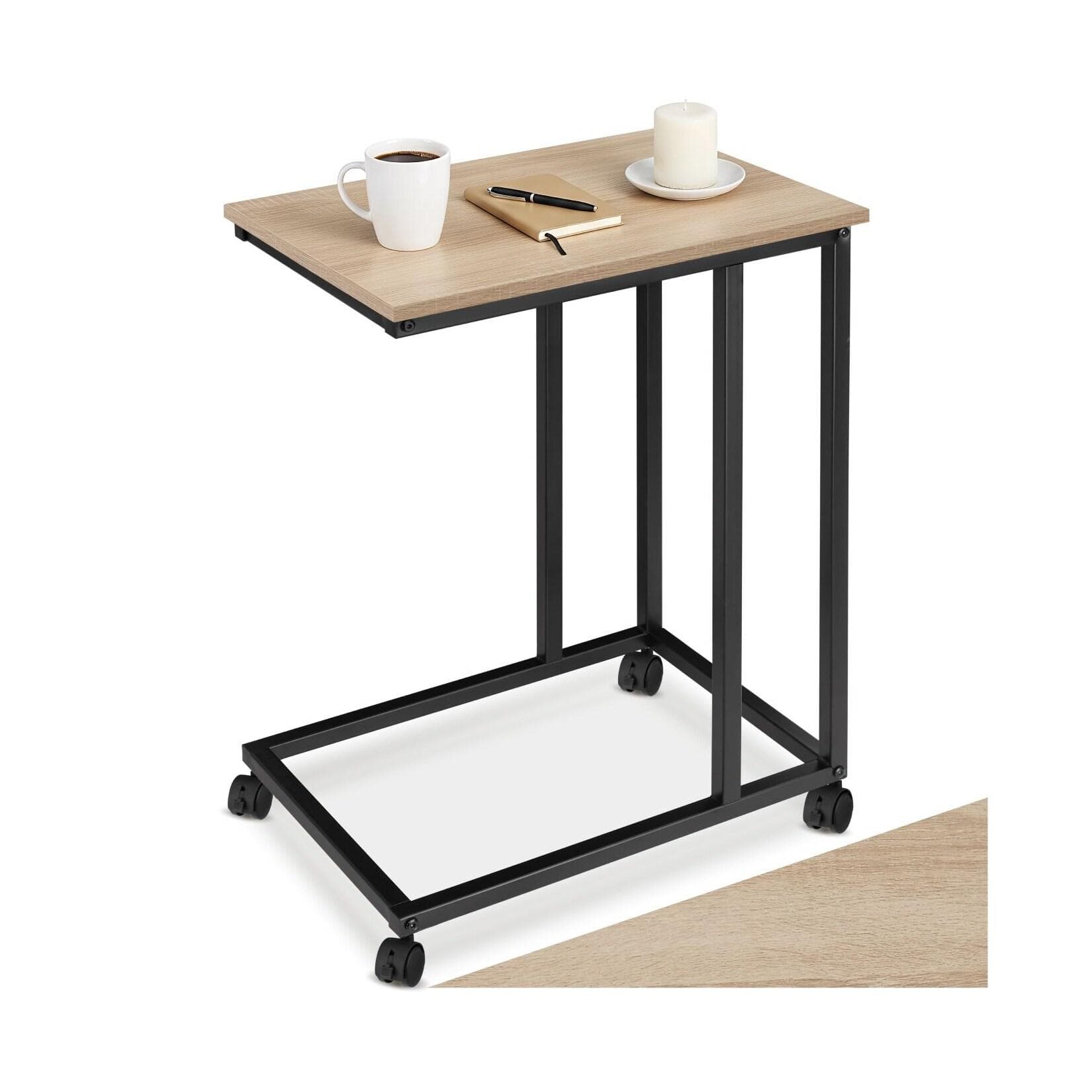 TecTake Beistelltisch Industrial Style C-Form