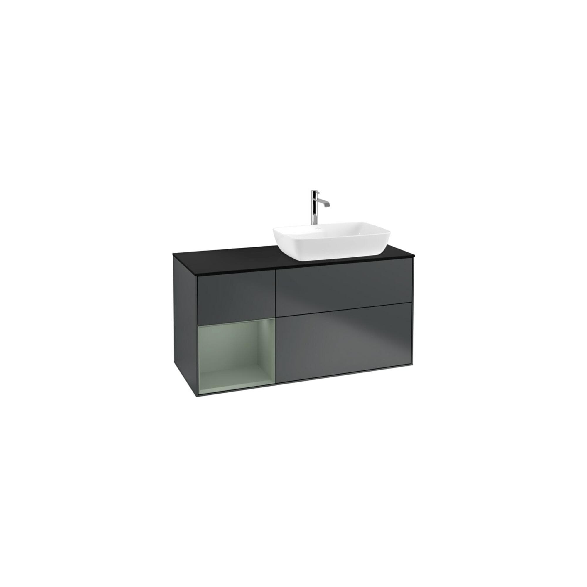 Villeroy und Boch Finion Waschtischunterschrank 120cm Midnight Blue Matt Lack