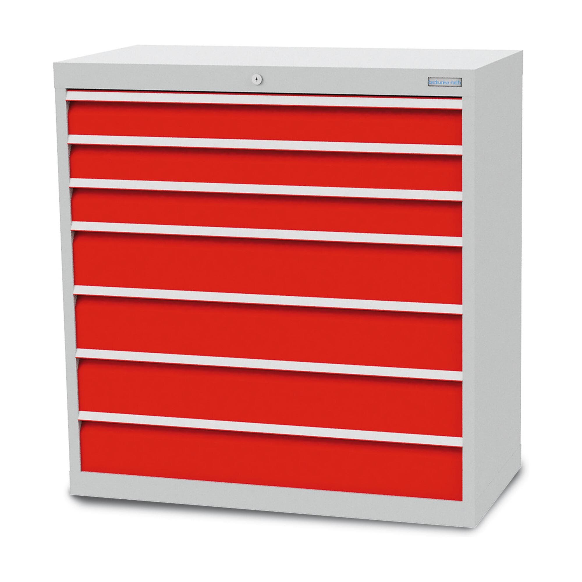 Bedrunka+Hirth Schubladenschrank Serie T500-9 mit 7 Schubladen 100%iger Auszug 50 kg Tragkraft