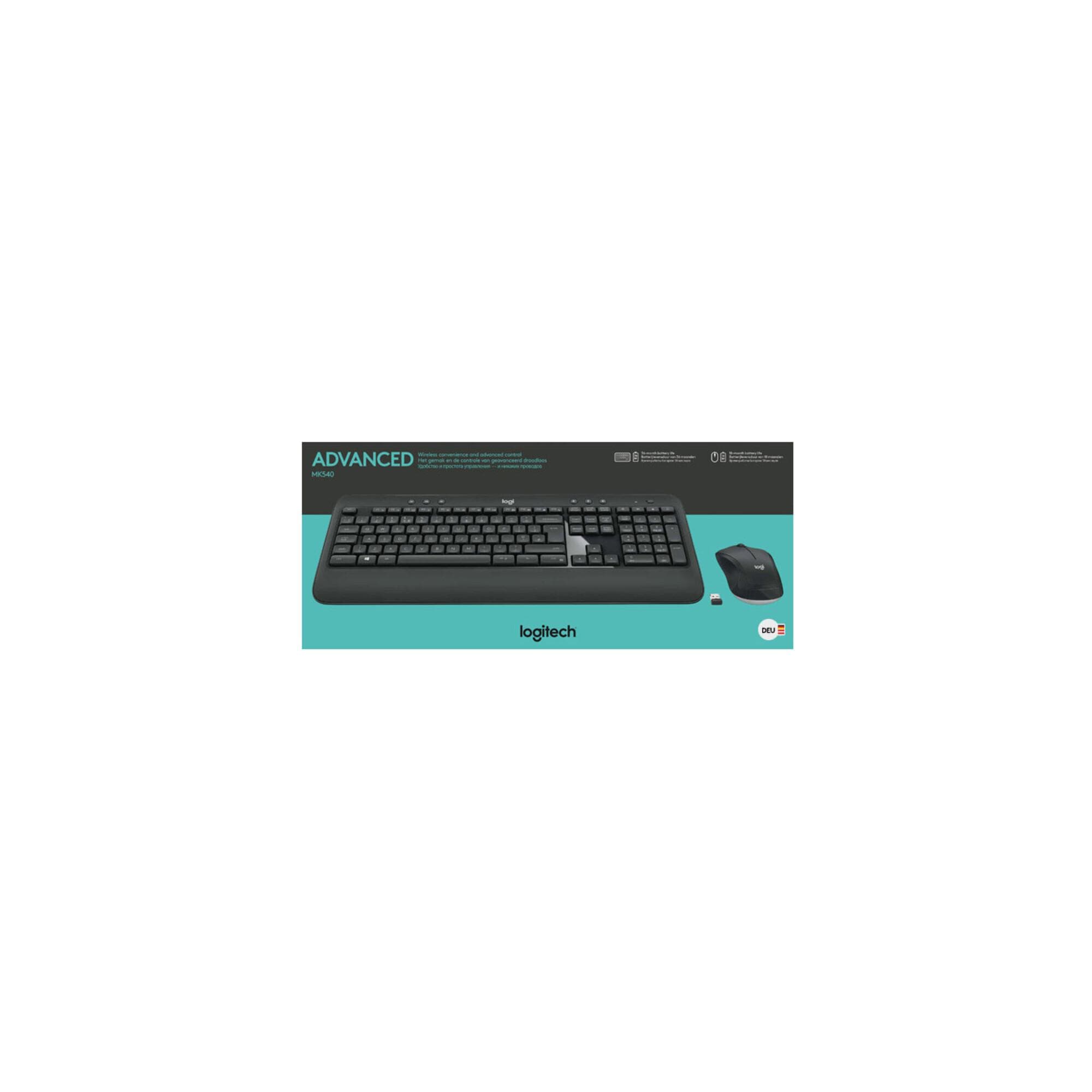 Logitech MK540 Tastatur/Maus-Set Wireless 1000dpi Schwarz