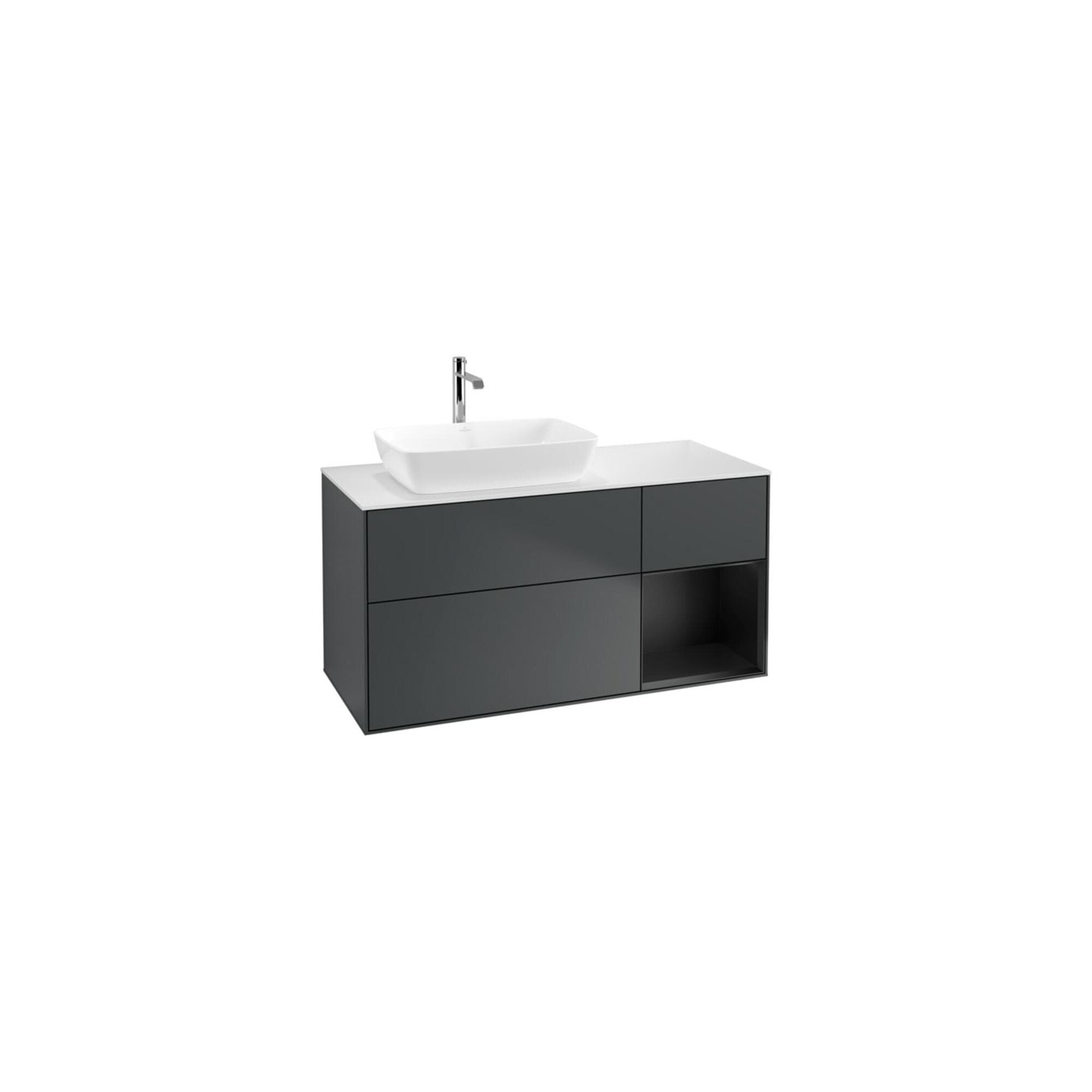 Villeroy und Boch Finion Waschtischunterschrank 120cm Weiß Matt LED-Beleuchtung