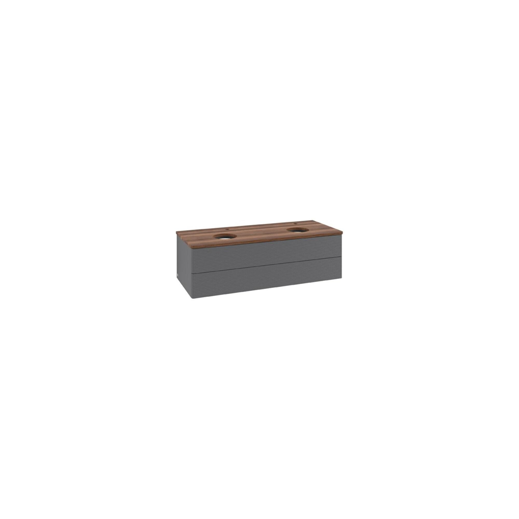Villeroy & Boch Antao Waschtisch-Unterschrank 2 Auszüge Anthracite Matt