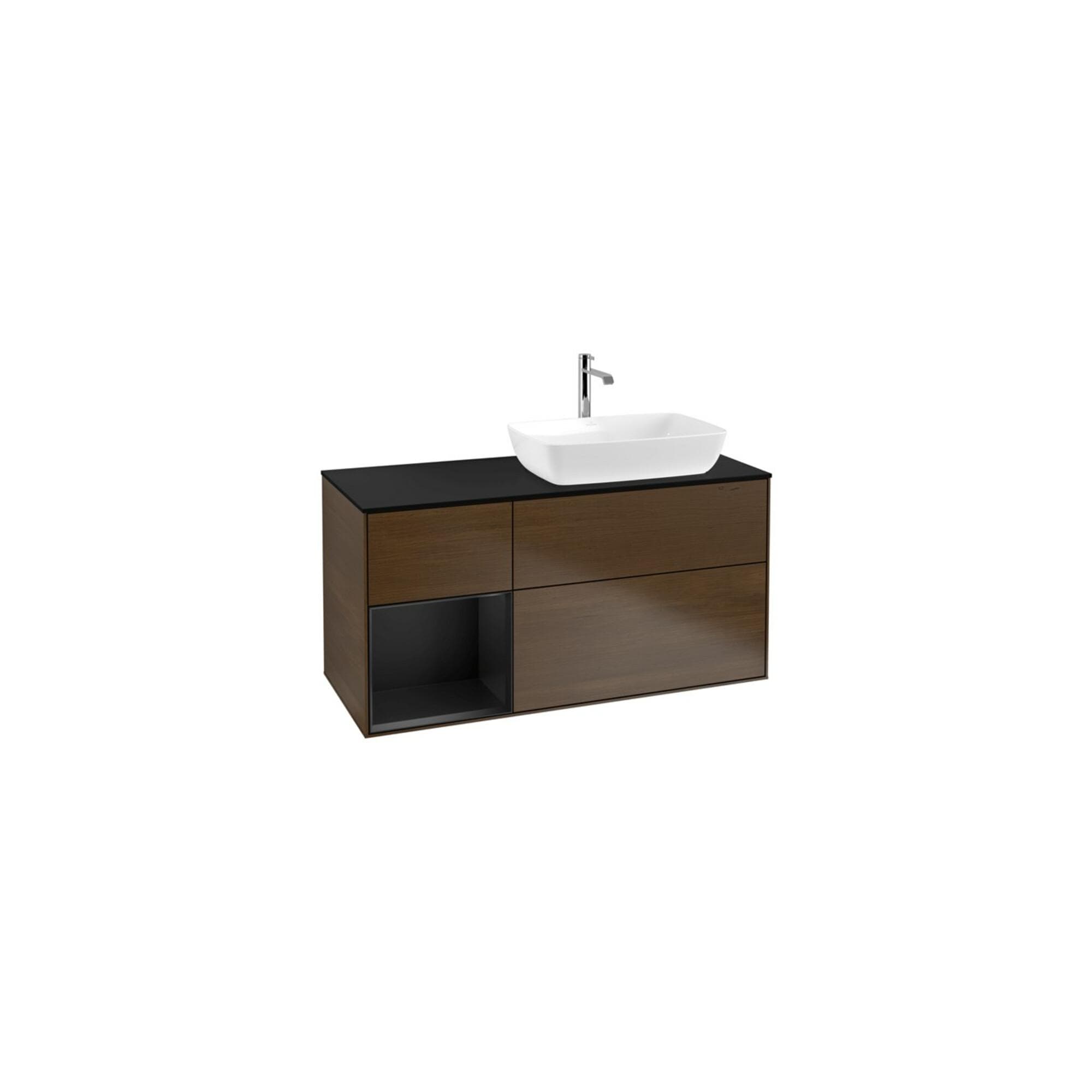 Villeroy und Boch Finion Waschtischunterschrank 120cm Walnussfurnier