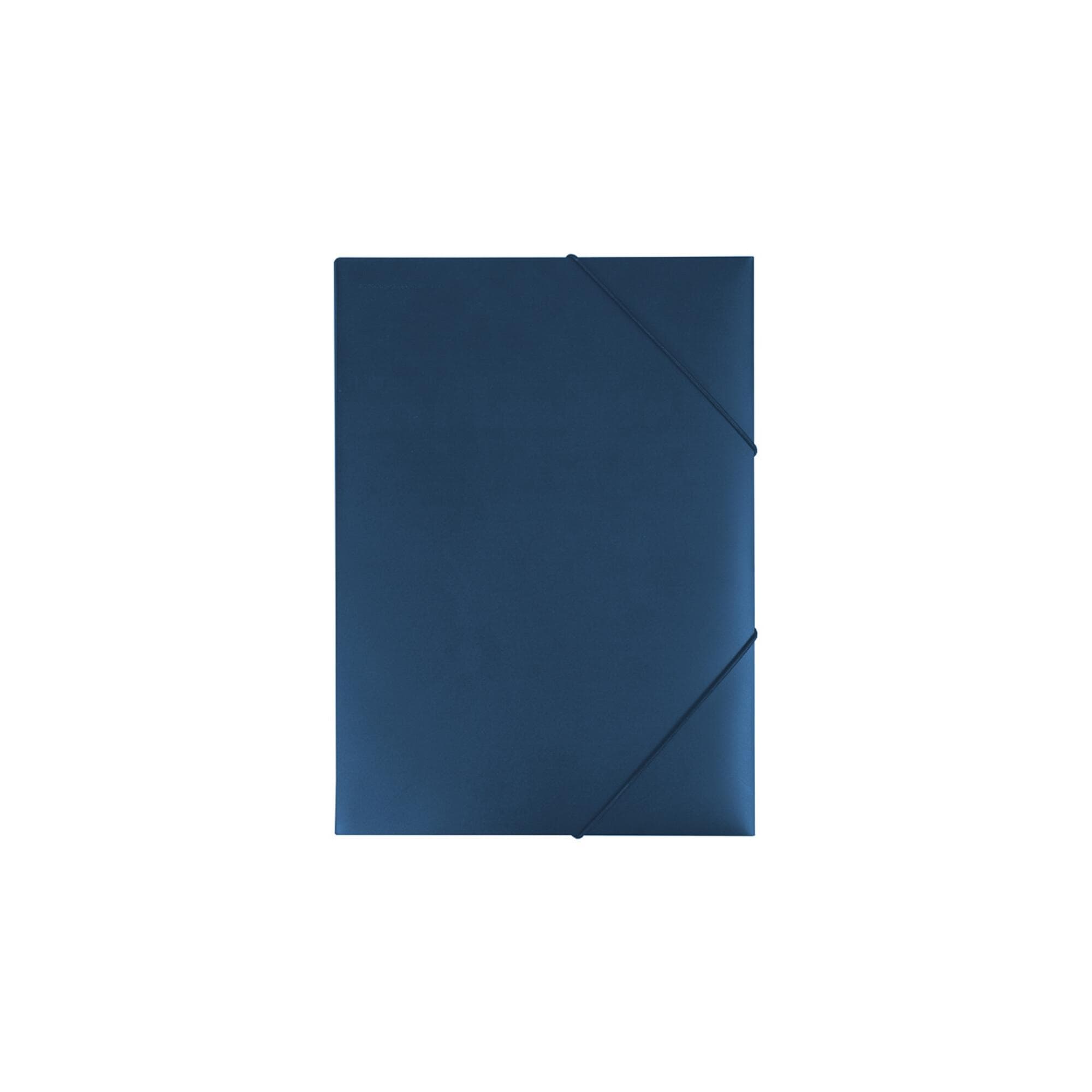 Eichner PP-Collegemappen A3 mit 3 Flügelklappen und Eckspann-Gummi Blau