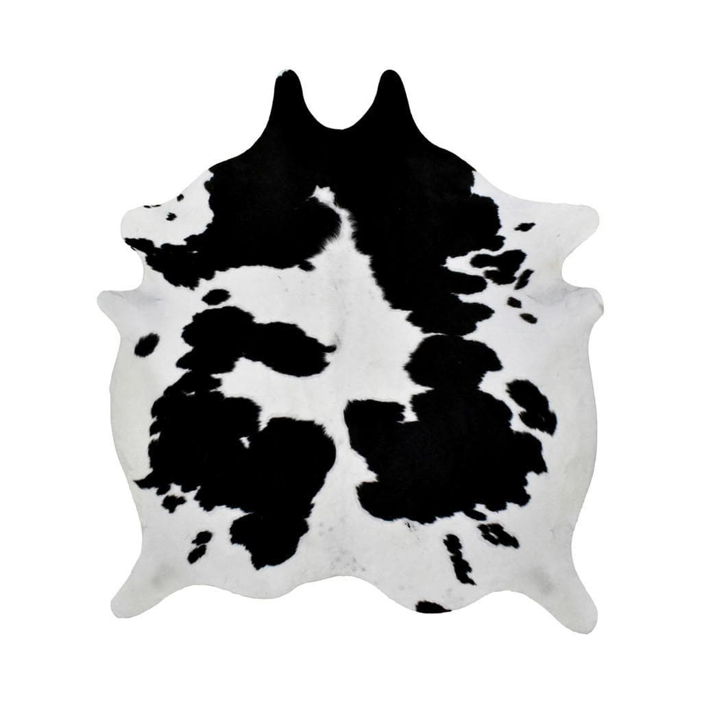 Linea Natura Rinderfell Schwarz Weiß Fellteppich Tierform