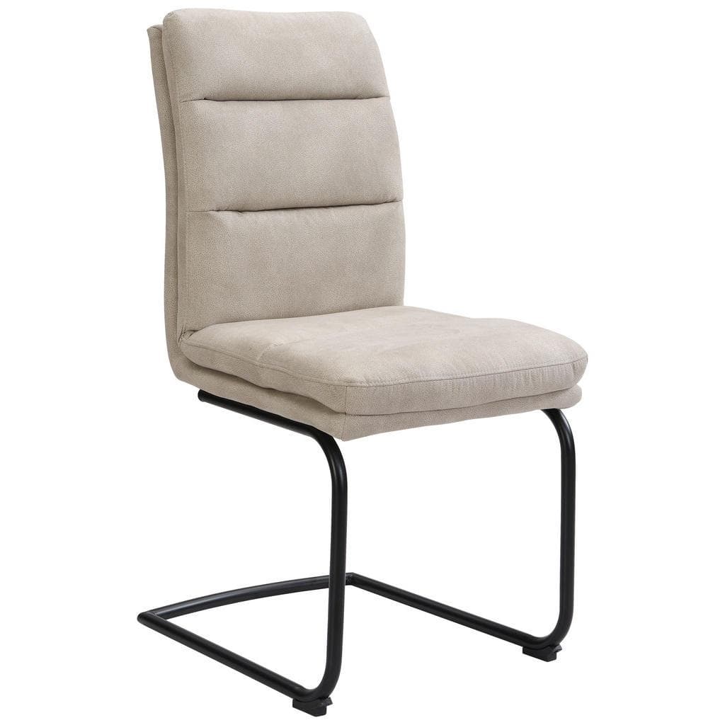 Cantus Schwingstuhl Beige Metall Textil C-Form Esszimmerstuhl