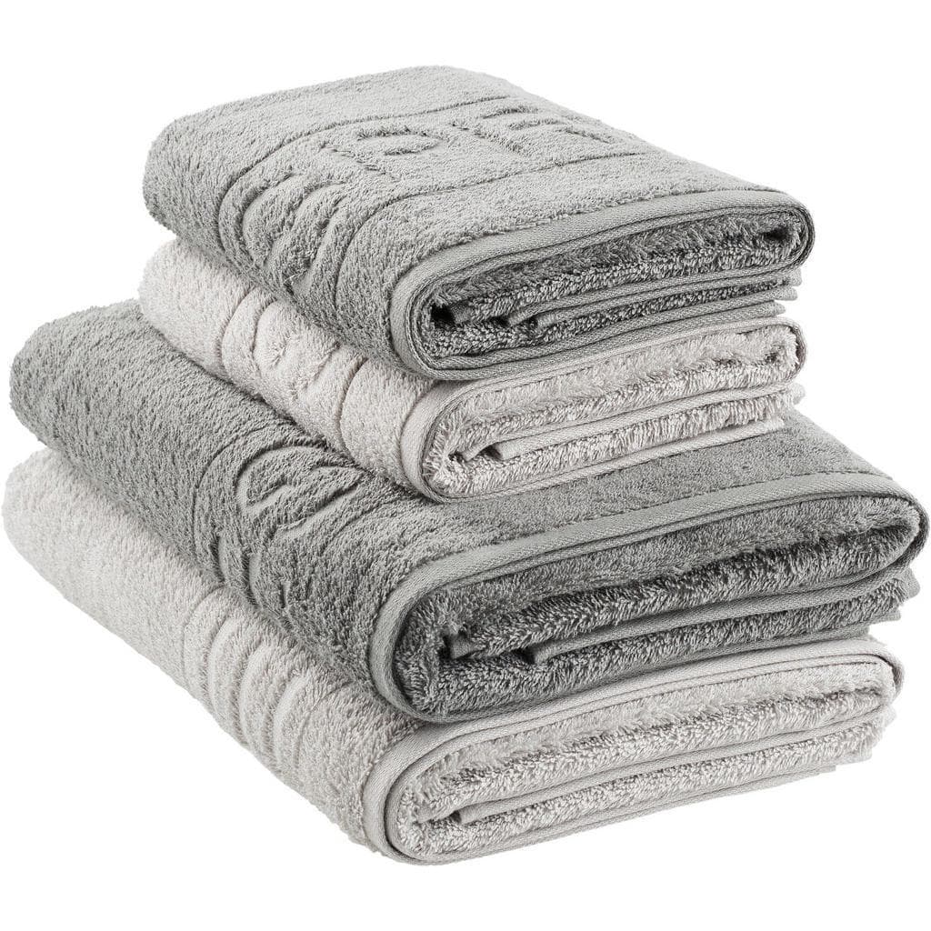 Esprit Frottierset Anthrazit Hellgrau 4-teilig Textil
