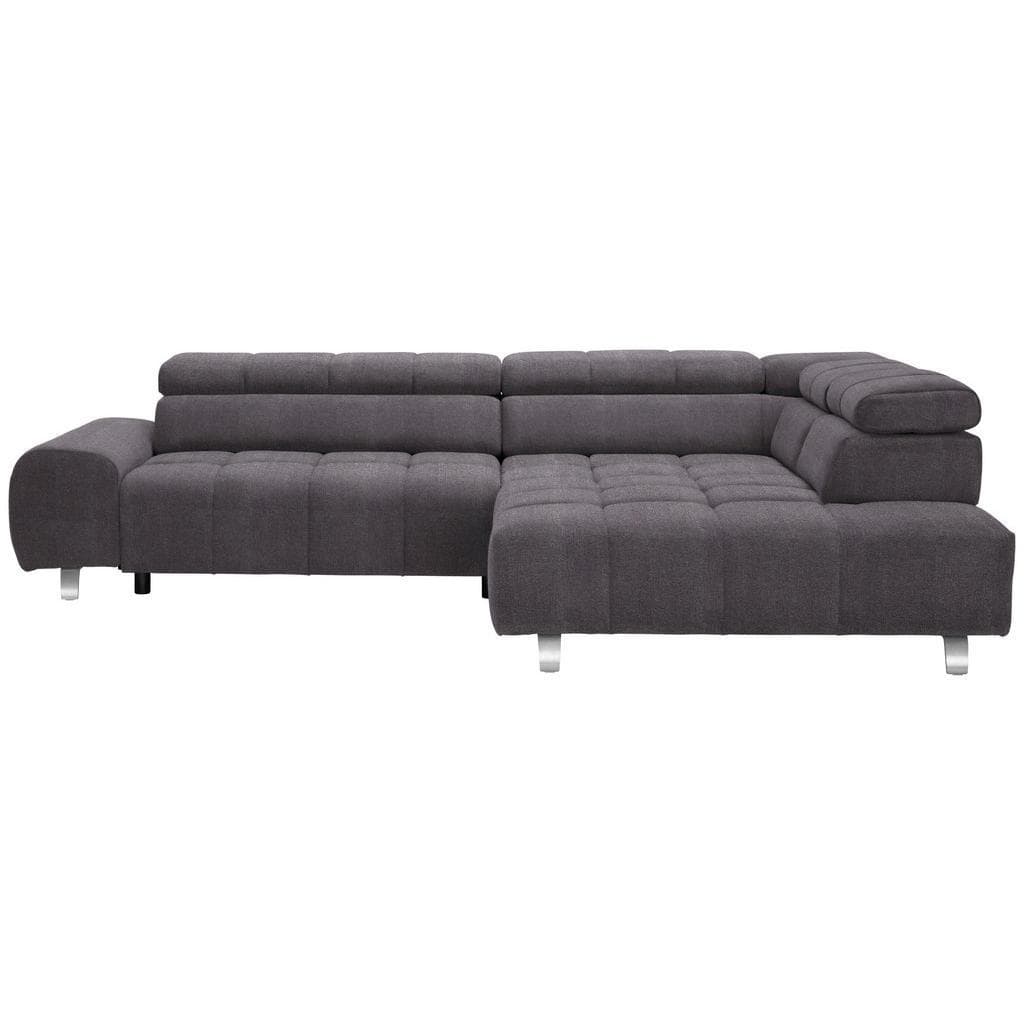 Hom`in Ecksofa Anthrazit 4-Sitzer mit Ottomane