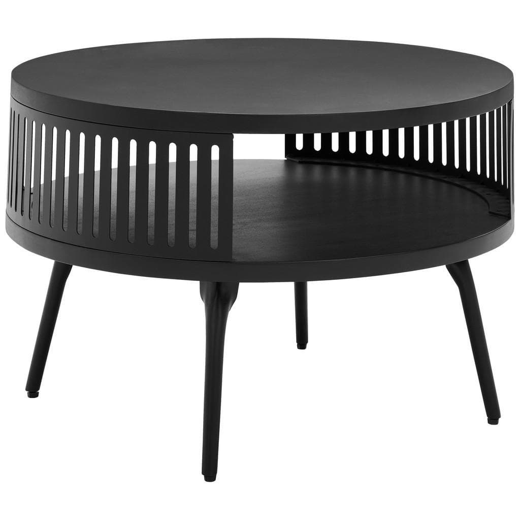 Carryhome Couchtisch Schwarz Mangoholz Metall