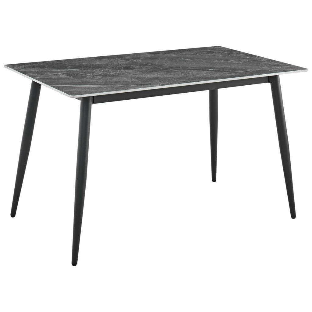 Ti'me Esstisch Grau Metall Marmoroptik Rechteckig
