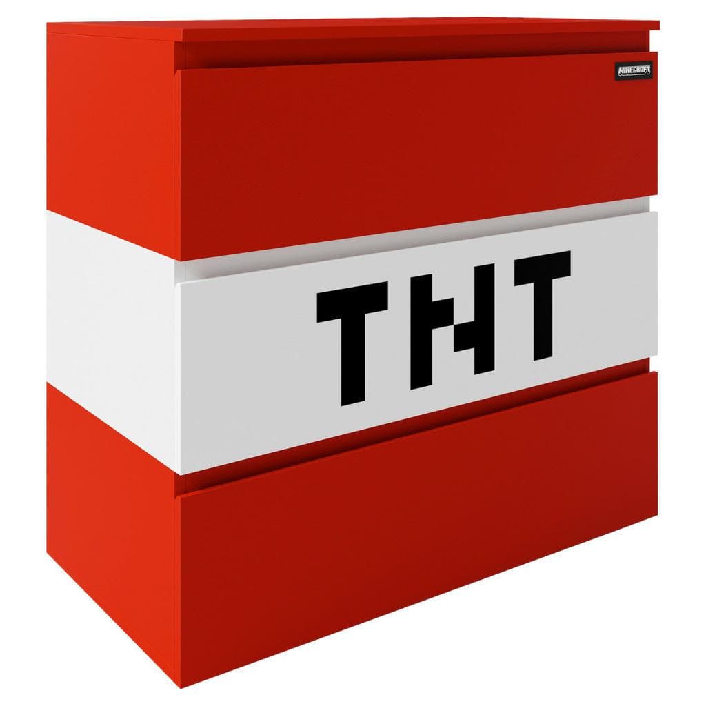 Minecraft Kommode 7760 Rot 3 Schubladen Gaming Beleuchtung