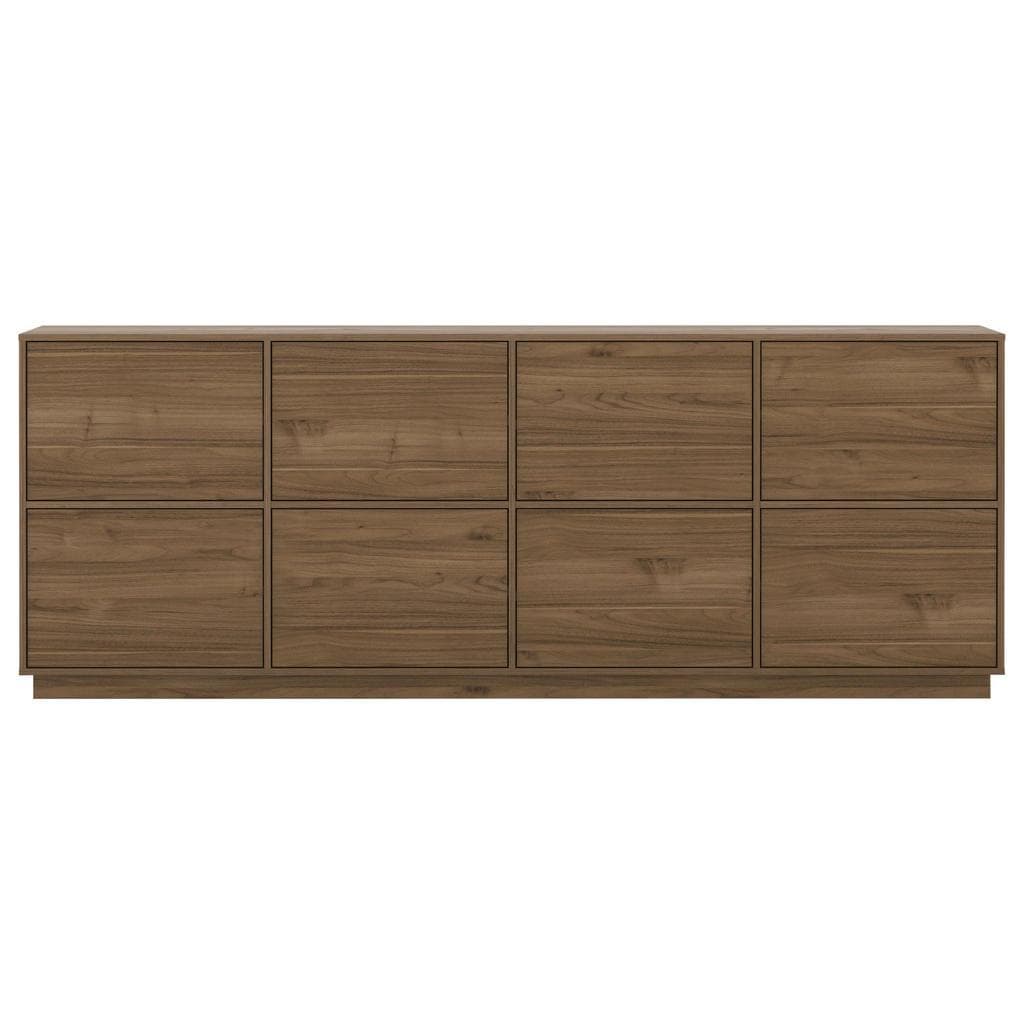 Mid.you Sideboard Japandi Nussbaum Holzwerkstoff 4 Fächer