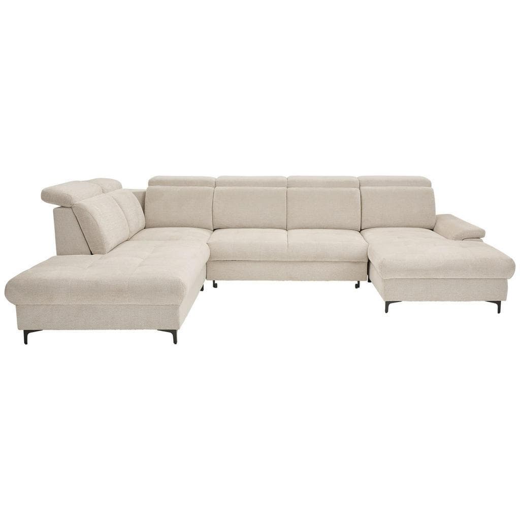 Beige U-Form Wohnlandschaft 5-Sitzer