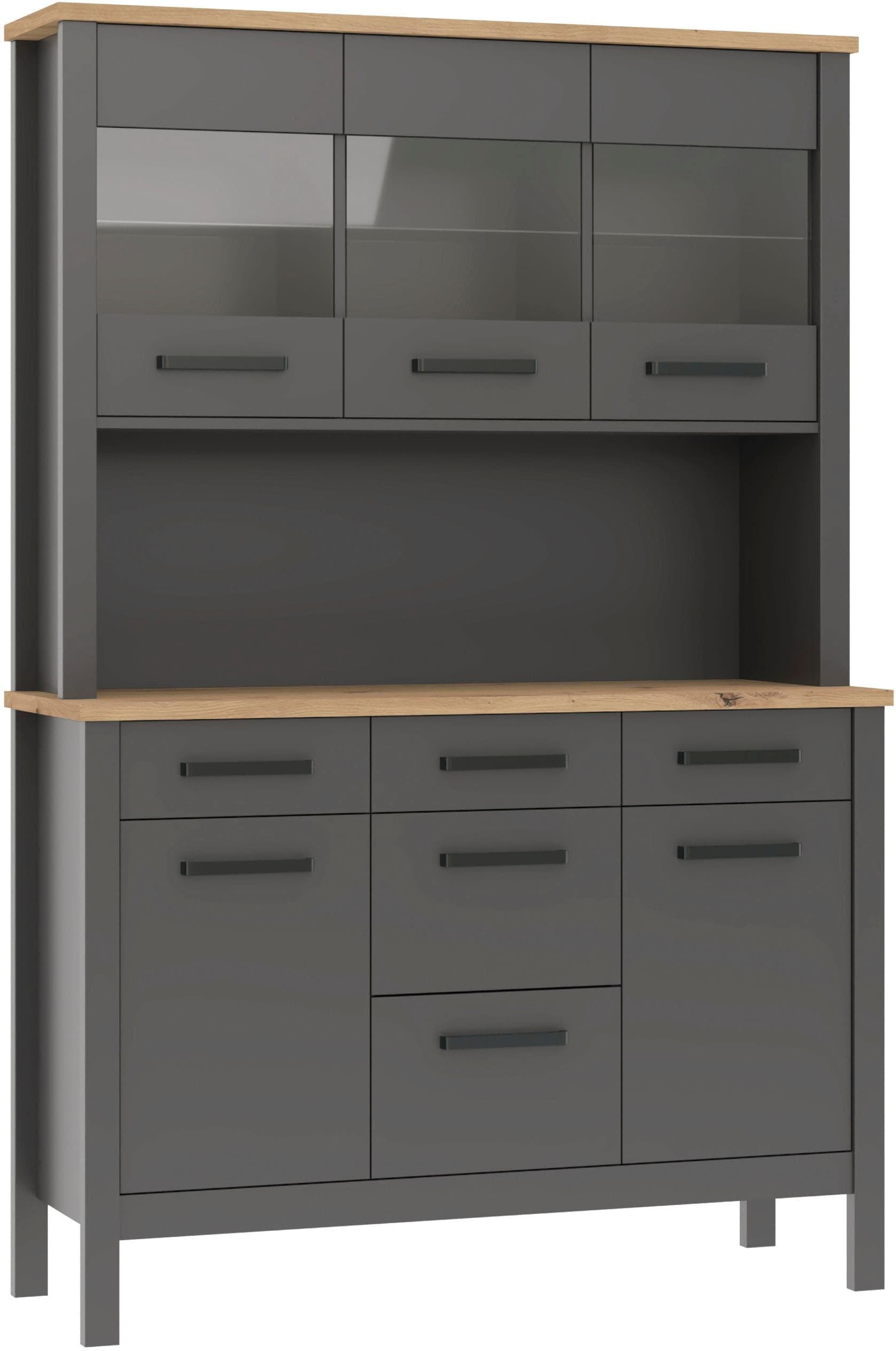 home24 Buffet Aalborg Anthrazit Eiche Artisan 5 Schubladen