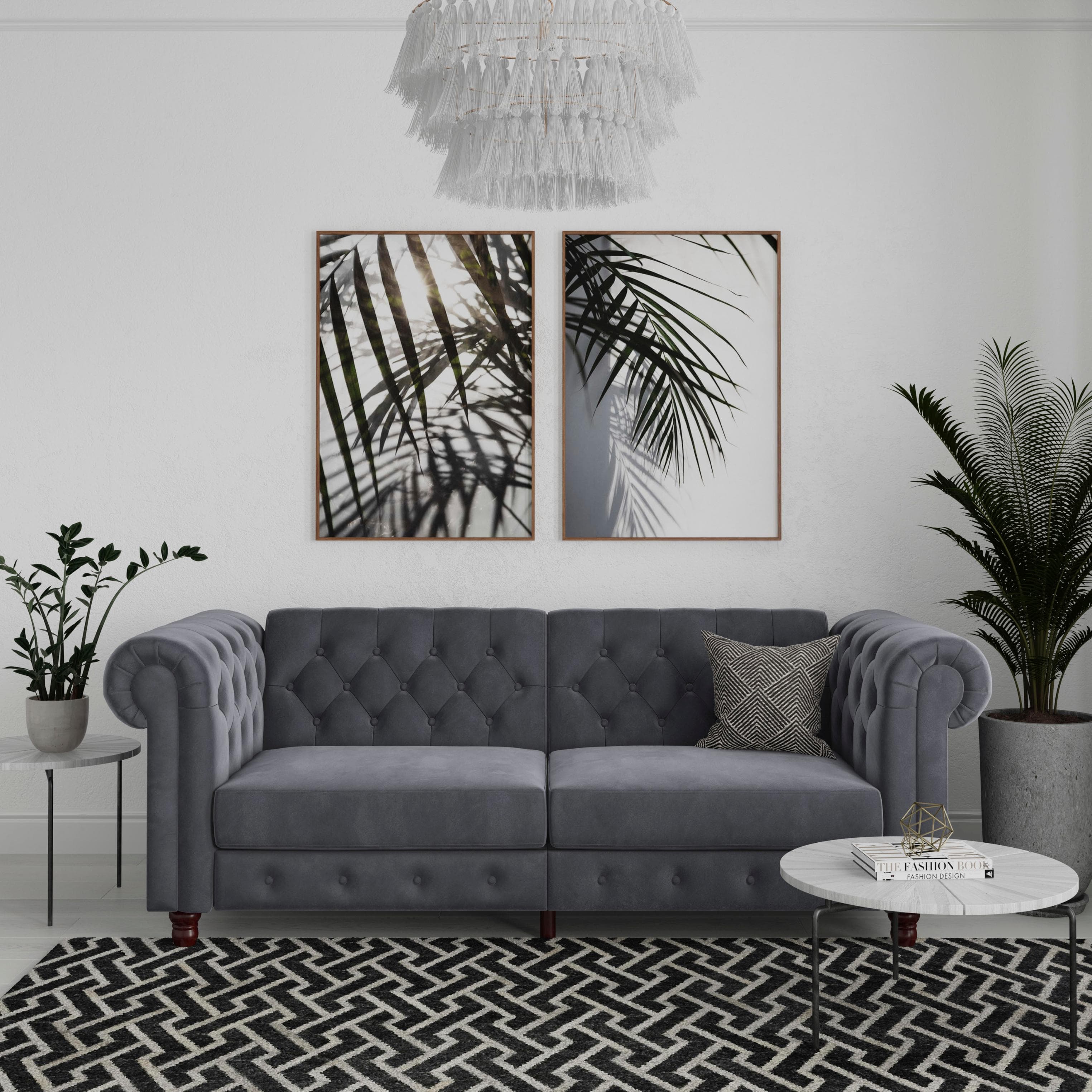 DOREL HOME Schlafsofa Felix 3-Sitzer Anthrazit mit Verstellfunktion