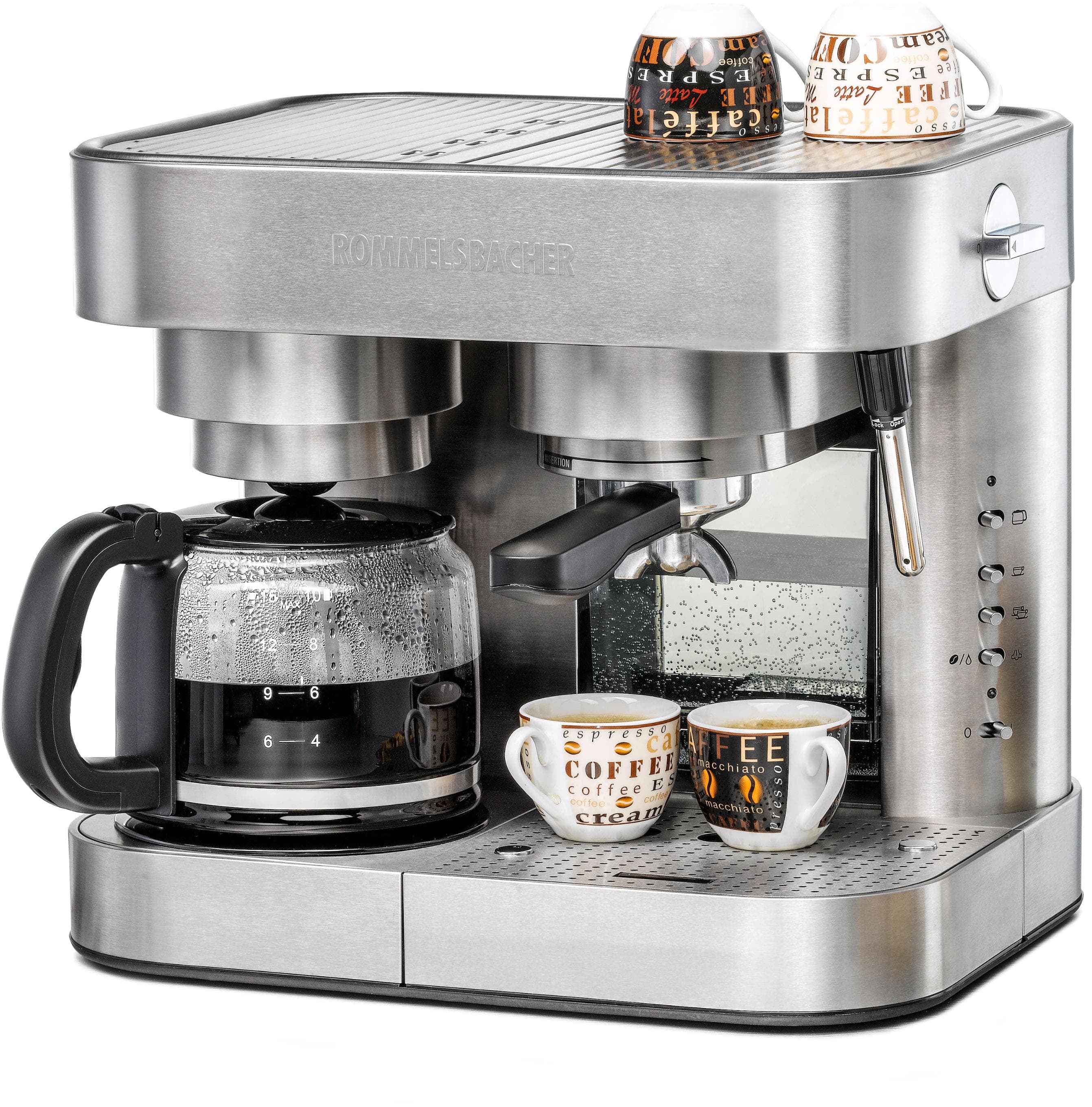 Rommelsbacher Espressomaschine EKS 3010 Edelstahl 1,25 l