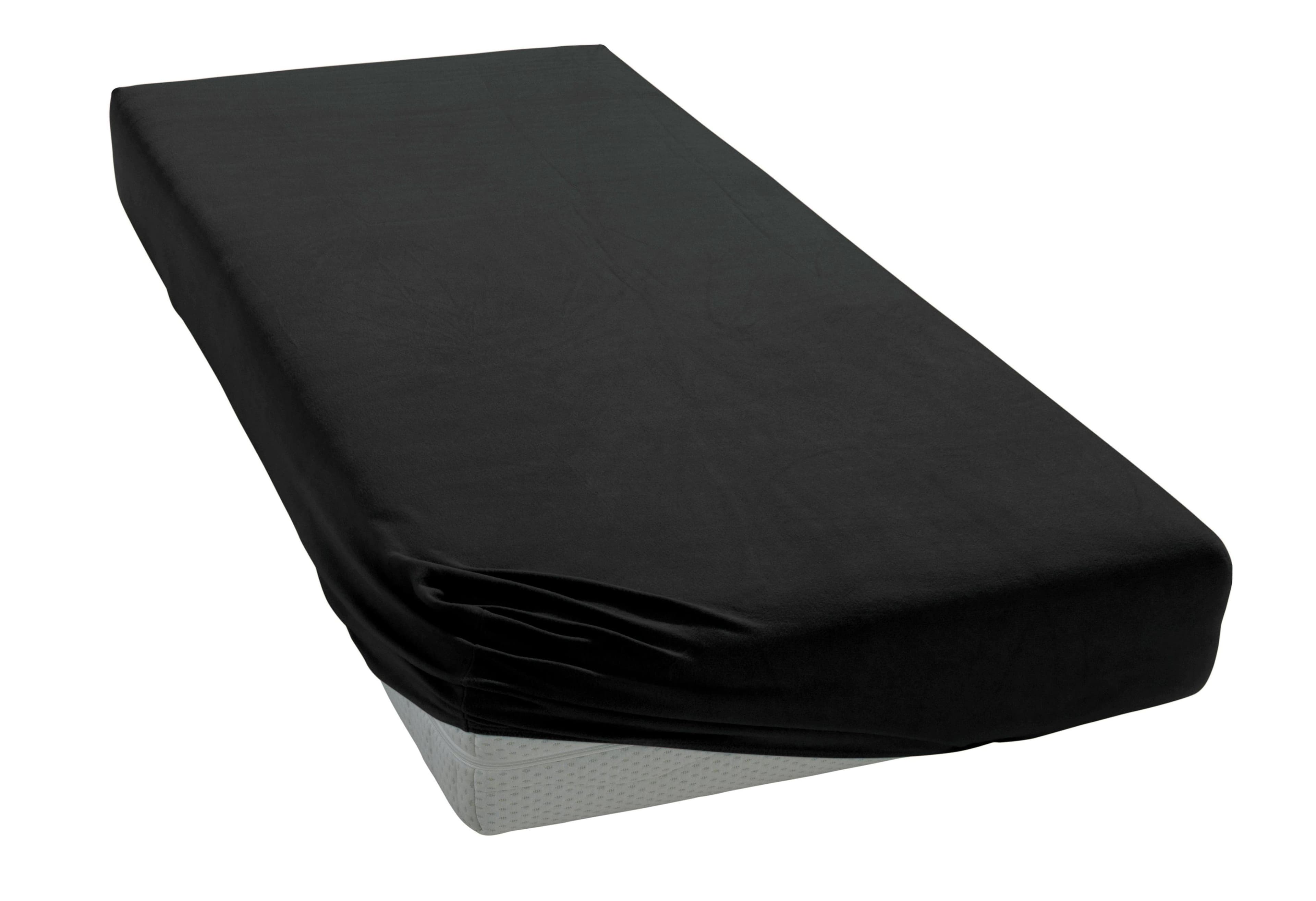 Estella Feinjersey Bettlaken Schwarz mit Rundumgummi