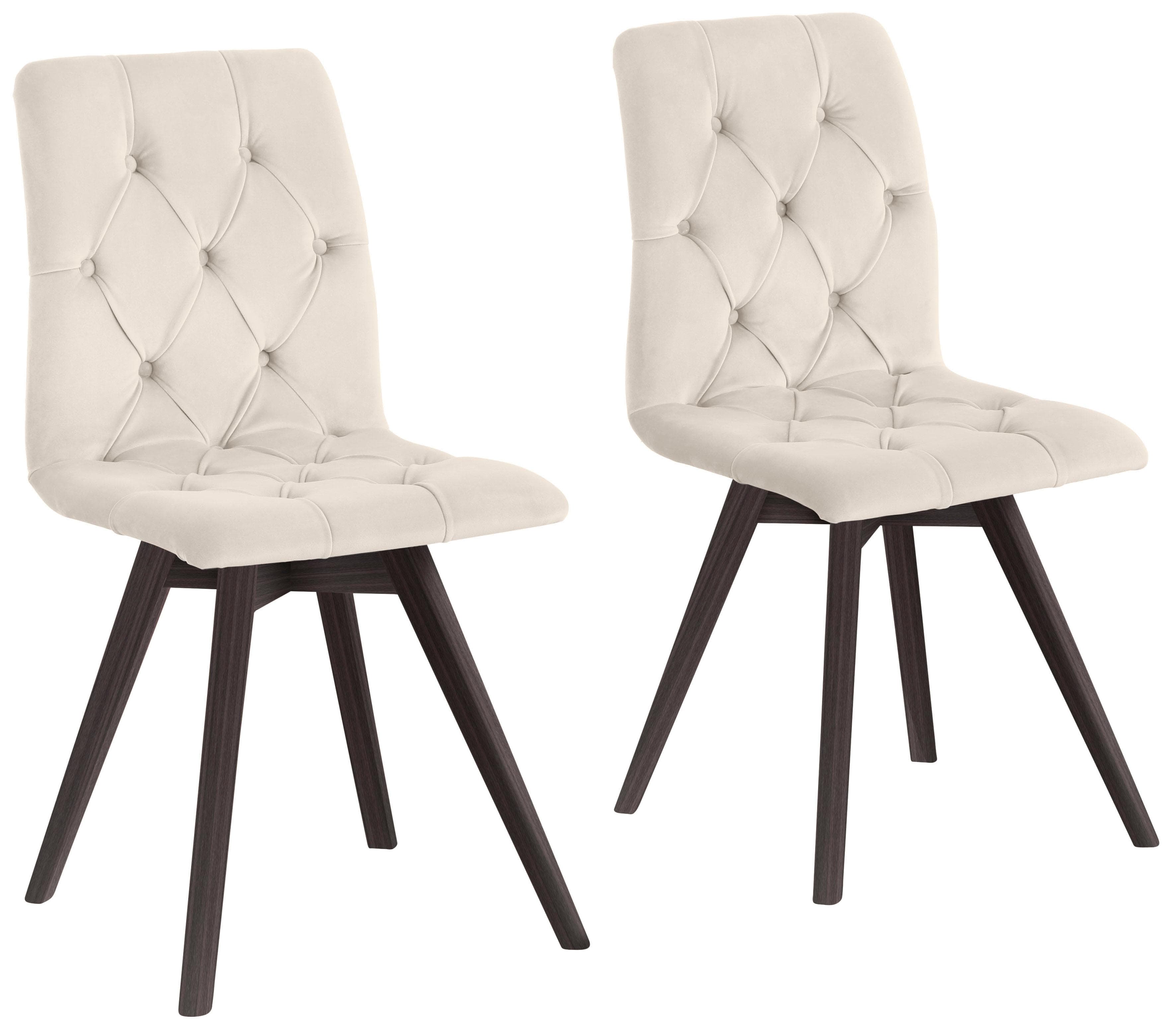 OTTO HOME Esszimmerstuhl Rania Beige Wenge Massivholz