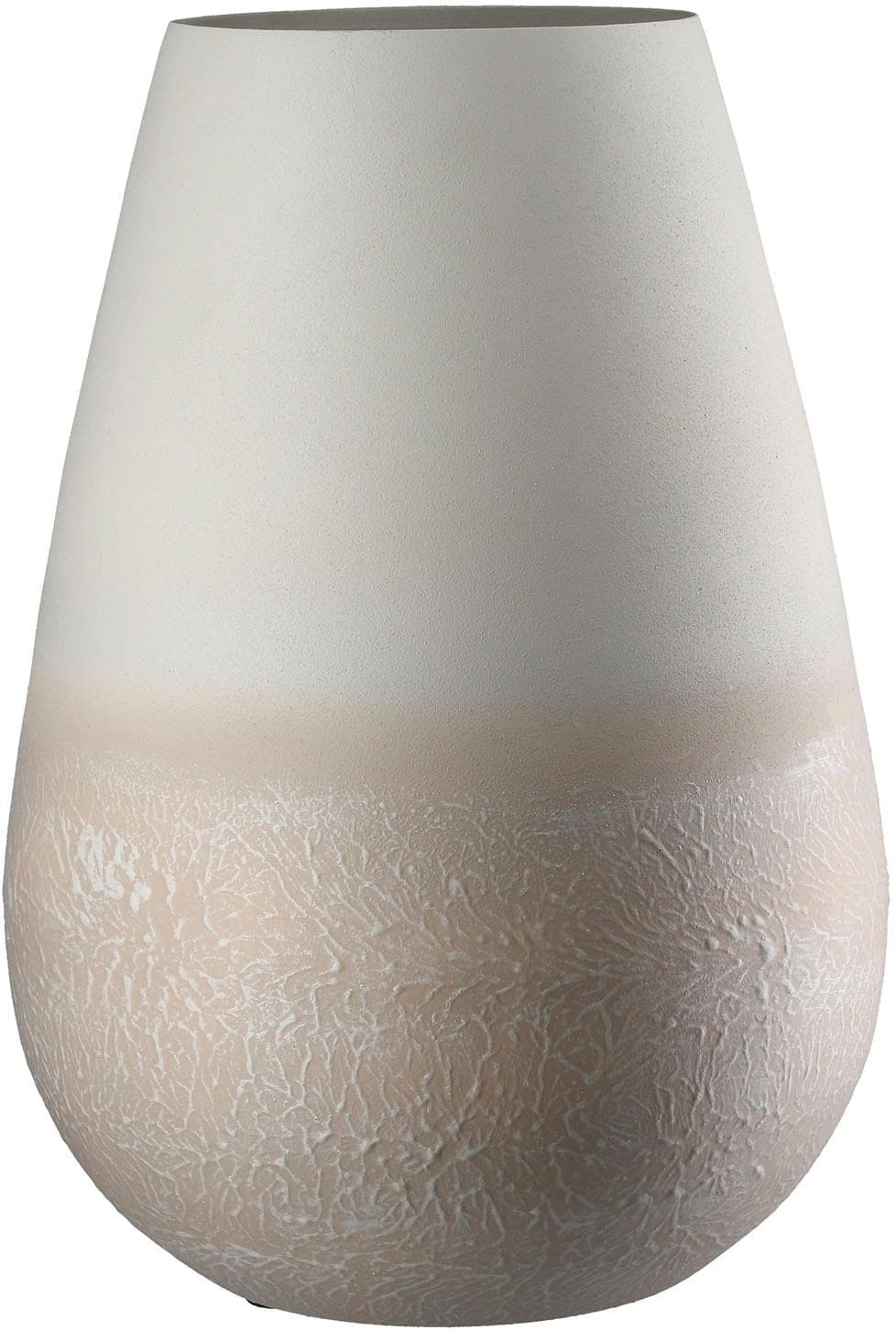 GILDE Tischvase Echo Beige Metall