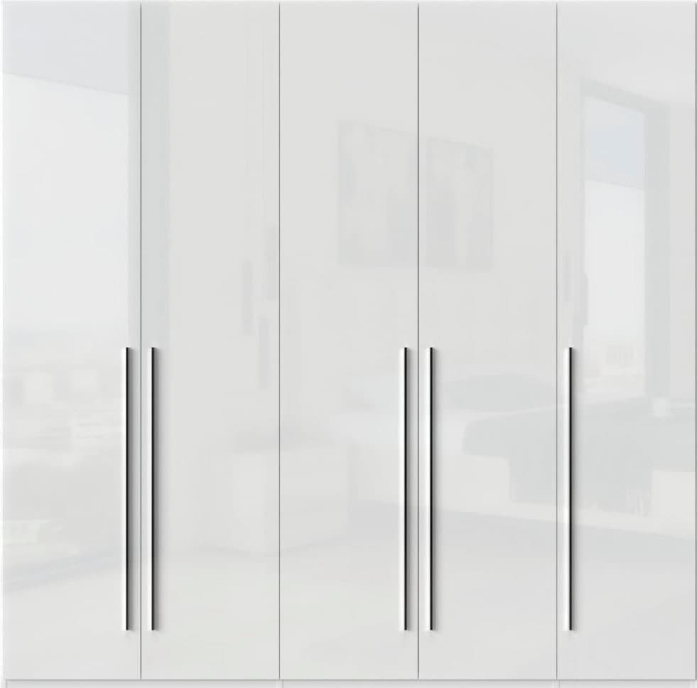 Hochglanz-Kleiderschrank Weiß mit Soft-Close