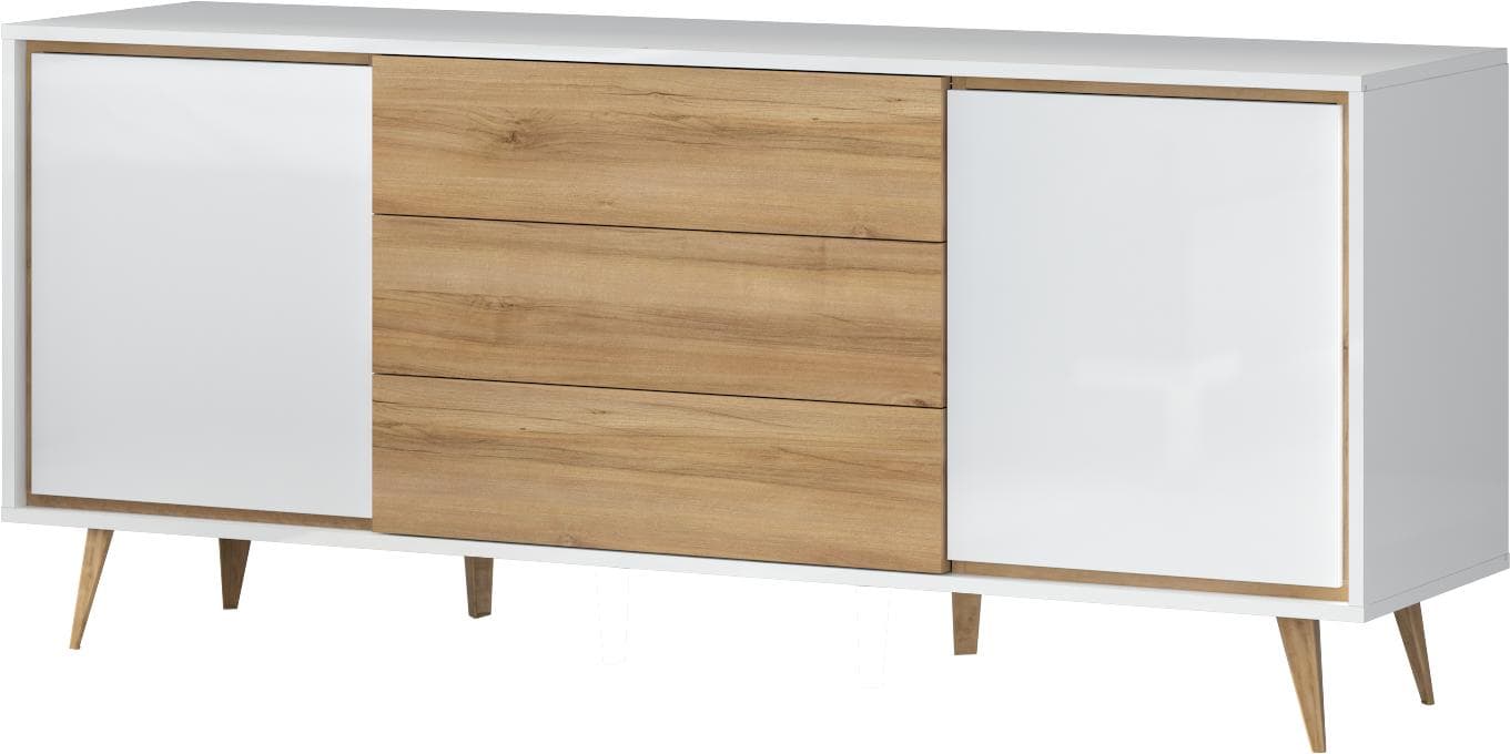 OTTO HOME Vida Kommode Weiß Hochglanz mit Push-to-open