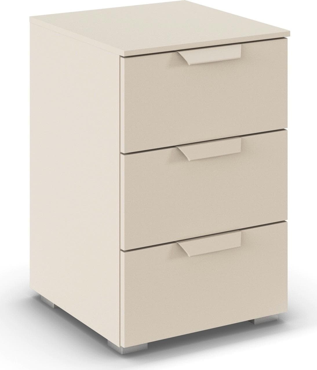 Nachtkommode RAUCH Costa Beige (Champagner) mit Metallgriffen