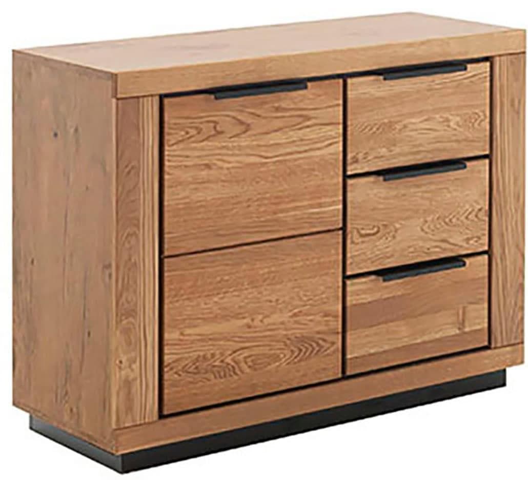 MCA LIVING Greno Kommode I Beige Wildeiche Massivholz