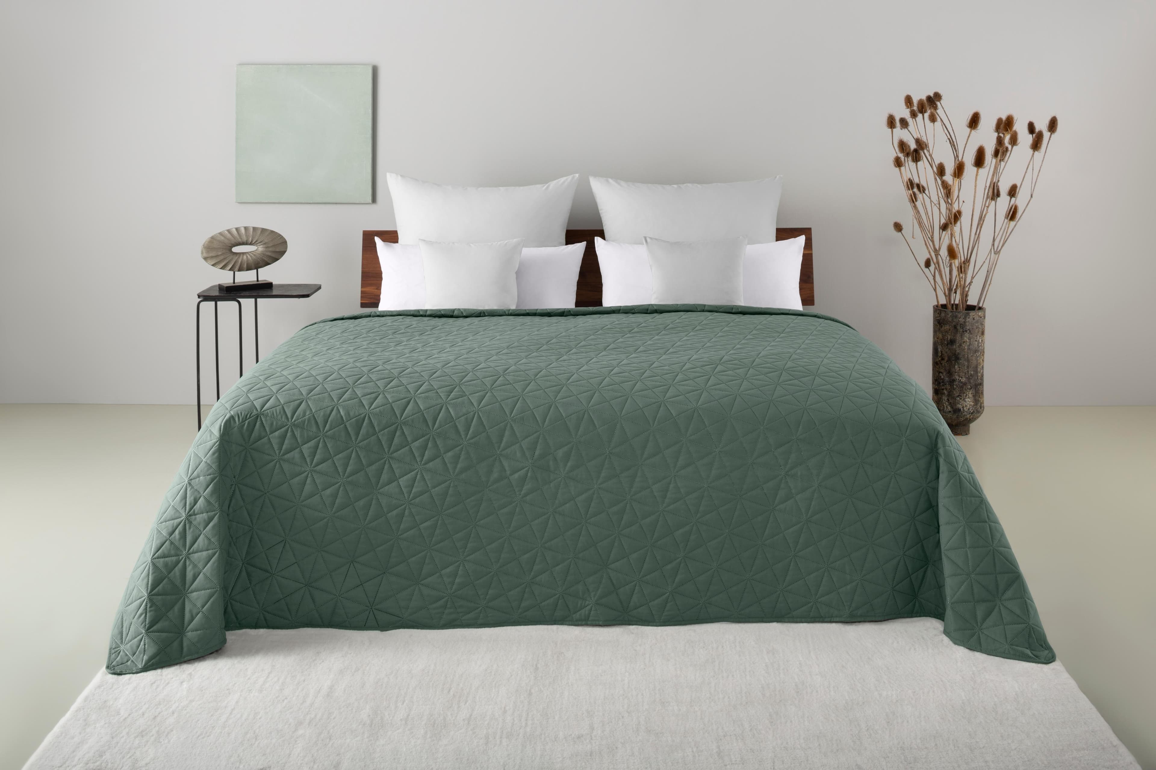 OTTO HOME Tagesdecke Tesso Grün Polyester Gesteppt