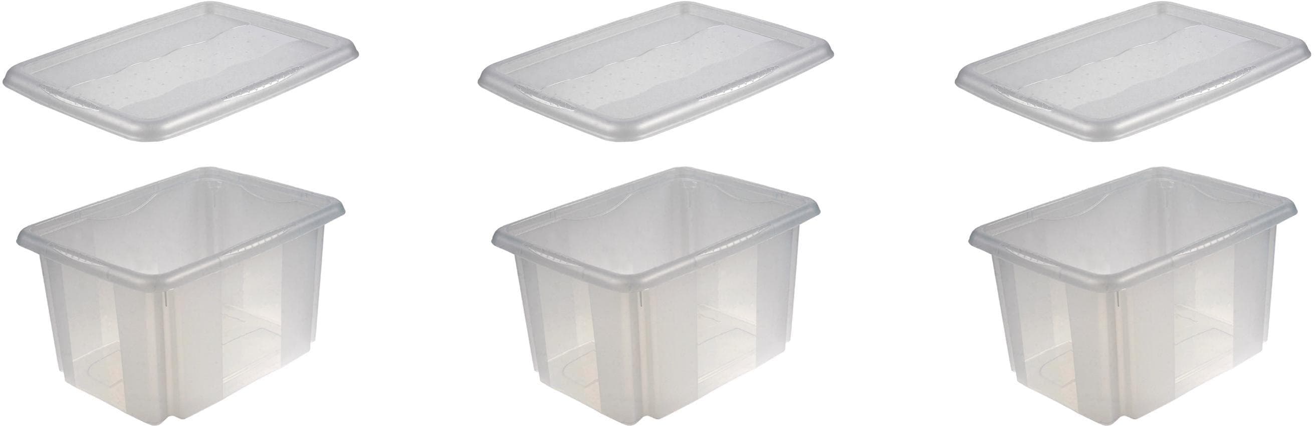 keeeper Organizer emil 3-teilig Transparent Polypropylen mit Deckel