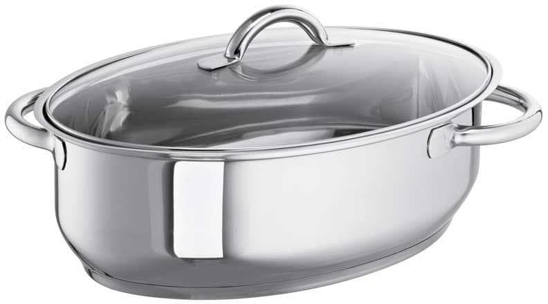 Schulte-Ufer Sicht-Bräter Edelstahl Silber 34cm Induktion