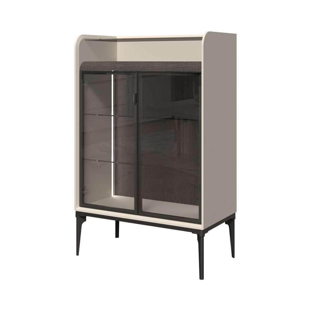 Highboard INOSIGN Sofy Sideboard Kommode Anrichte Schrank Pepper Weiß Eiche Melinga Grau