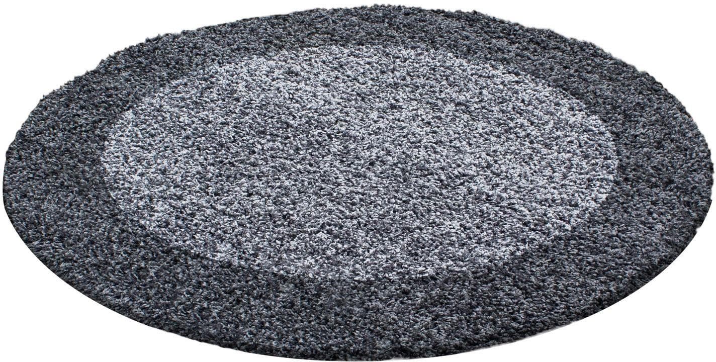 AYYILDIZ TEPPICHE Life Shaggy 1503 Hochflor-Teppich Grau Rund