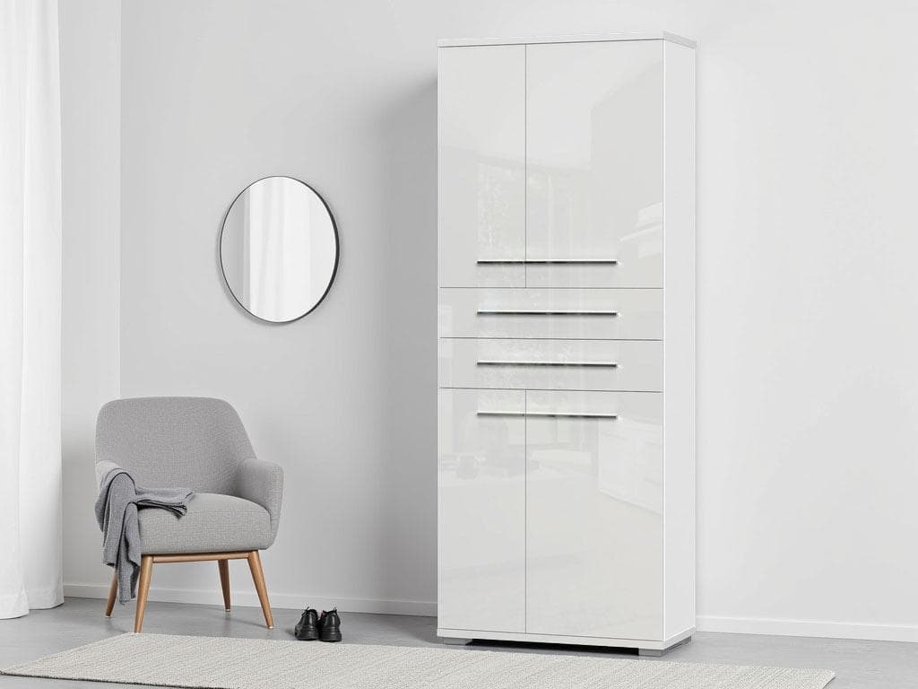 Places of Style Garderobenschrank Weiß UV Lackiert Soft-Close