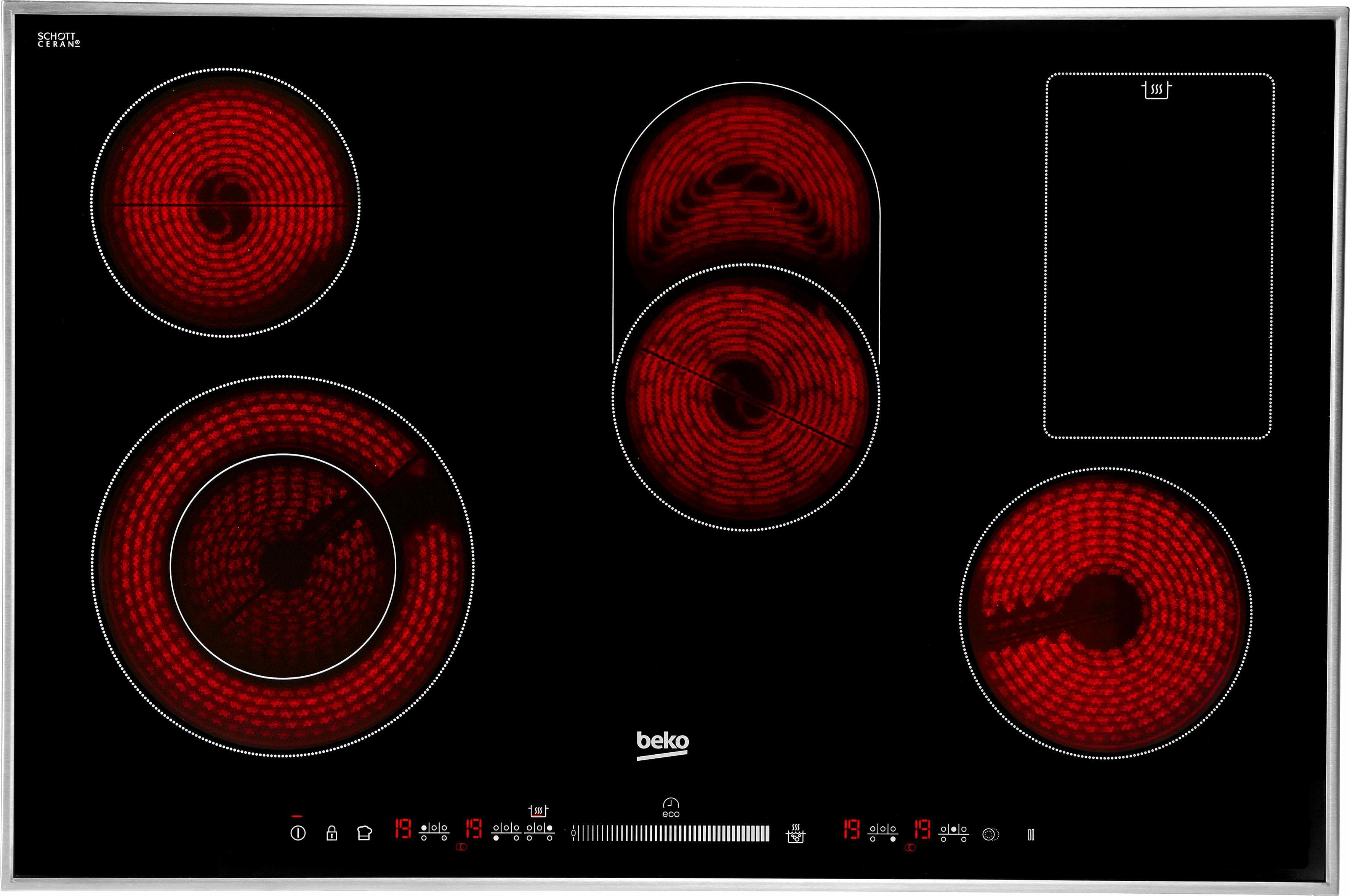 Beko Elektro-Kochfeld Glaskeramik Slide-Touch Tasten