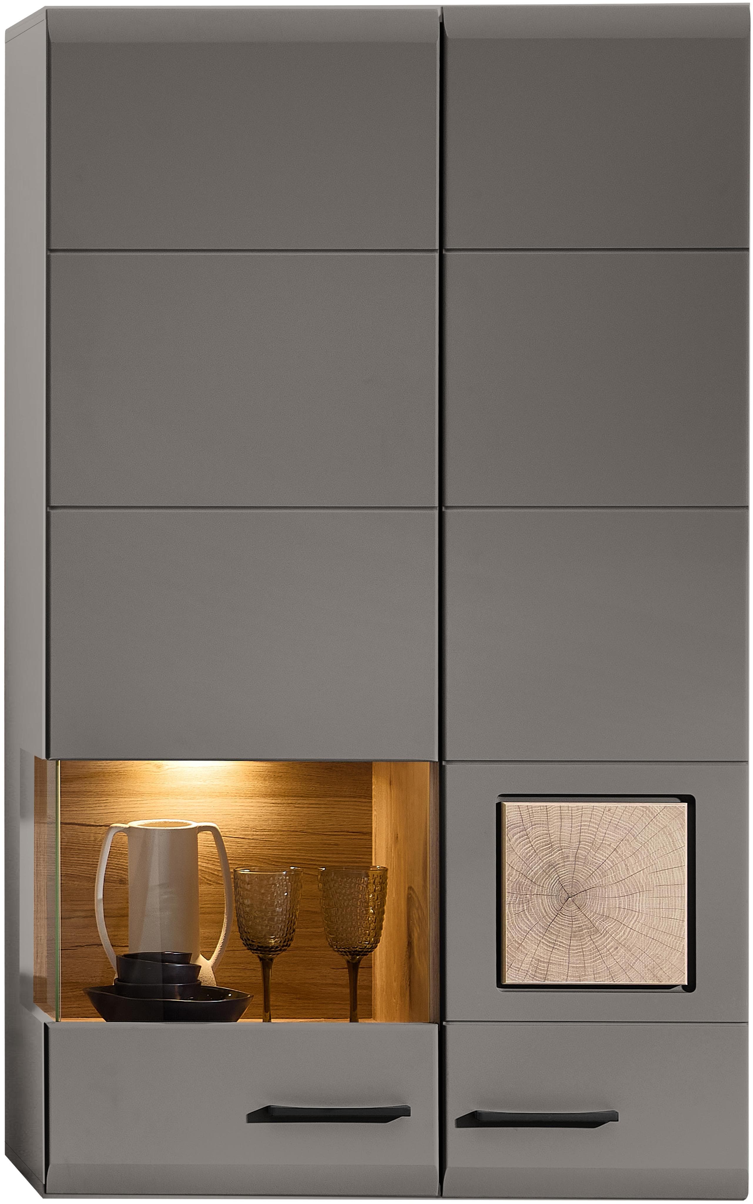 Innostyle Hängevitrine Basalt Chrom Matt