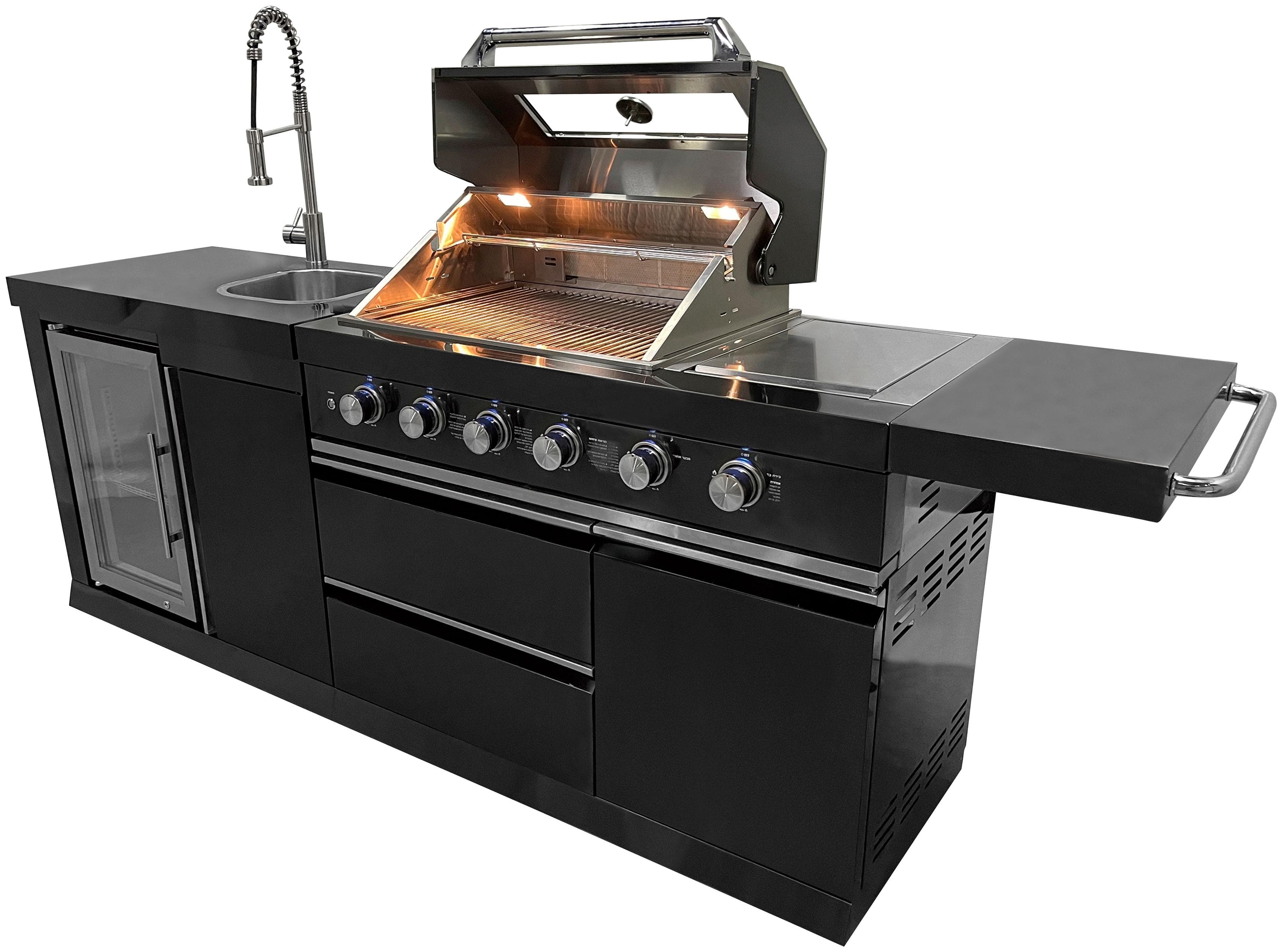 BUSCHBECK Outdoor-Küche Cambridge mit Gasgrill und Kühlschrank