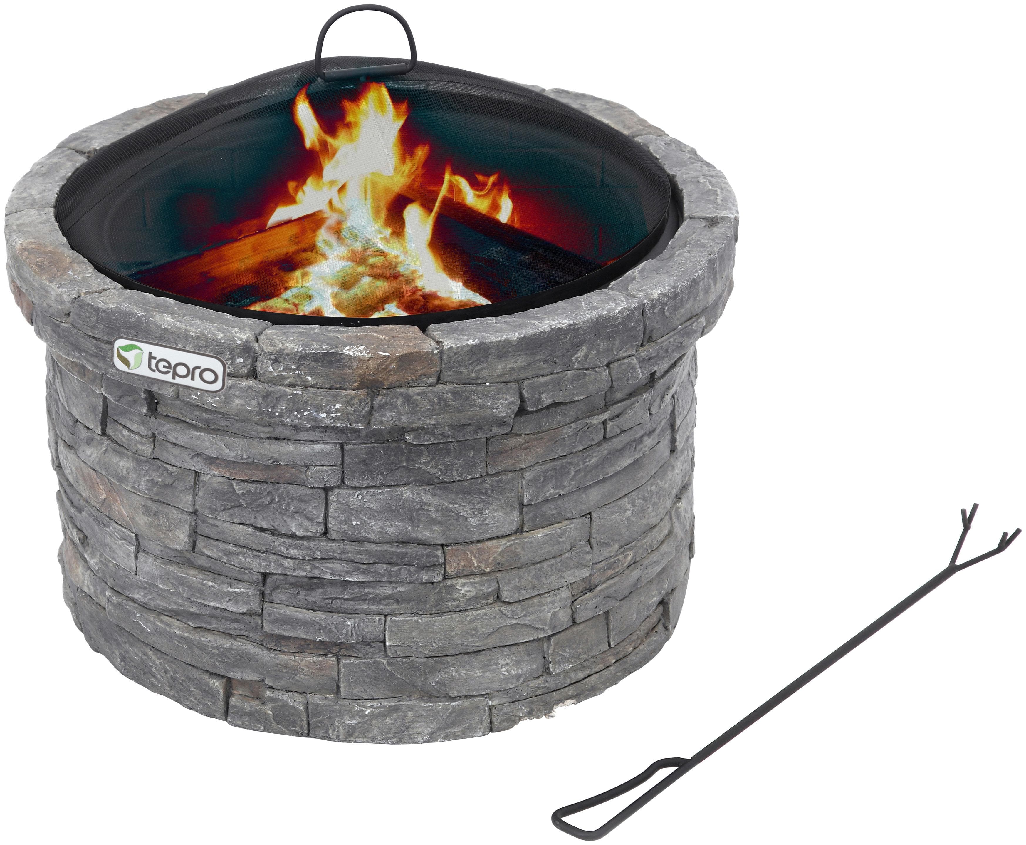 Tepro Feuerschale Gladstone Grau/Schwarz