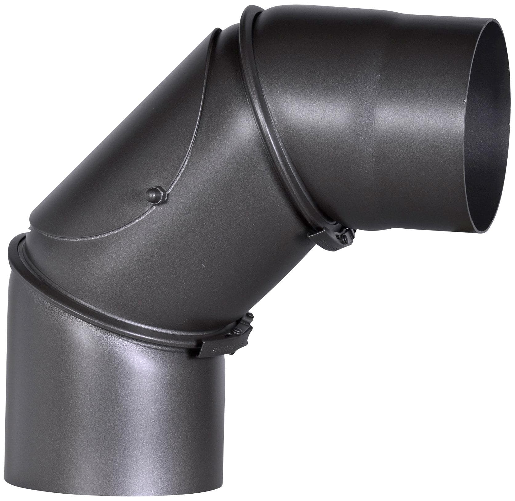 FIREFIX Ofenrohr Bogen Grau Stahlblech mit Tür